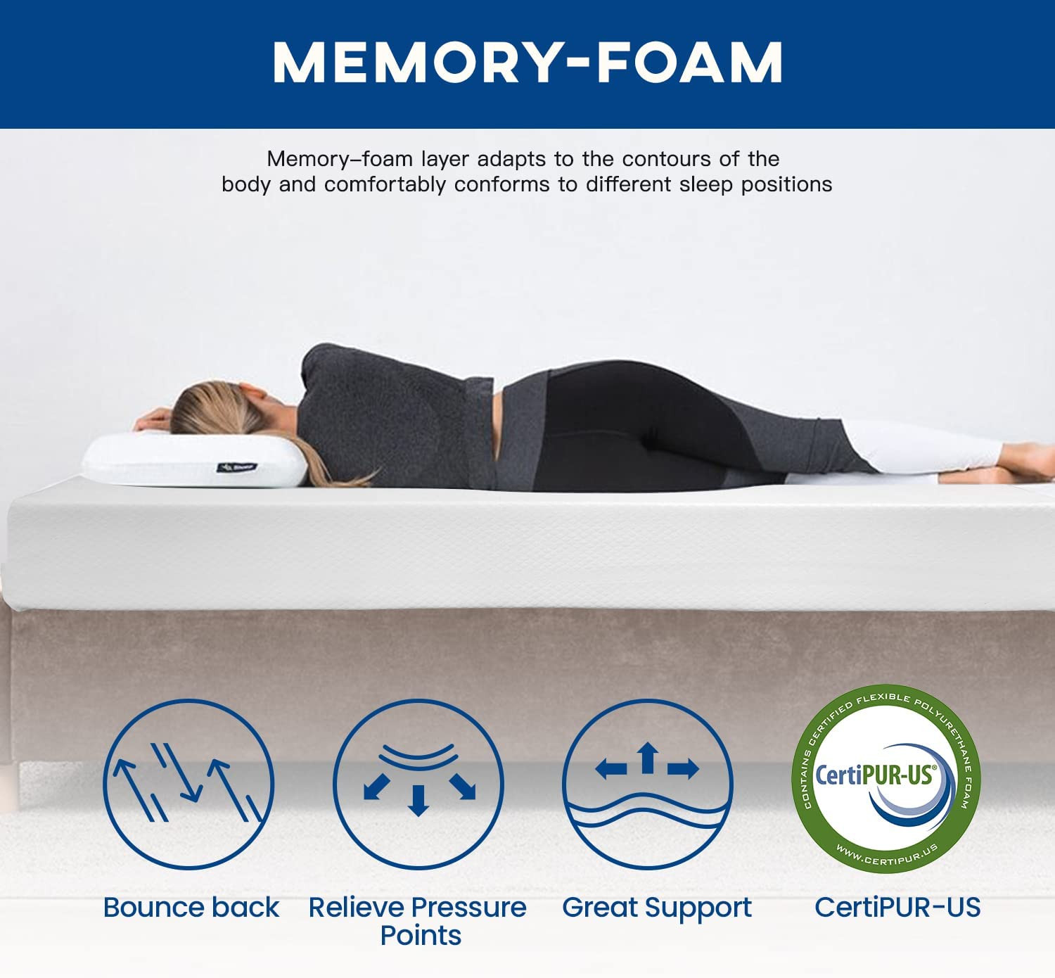 TWIN XL Colchon Gel Memory Foam Espuma Cama 10 inch Mattress EN OFERTA BARATOS