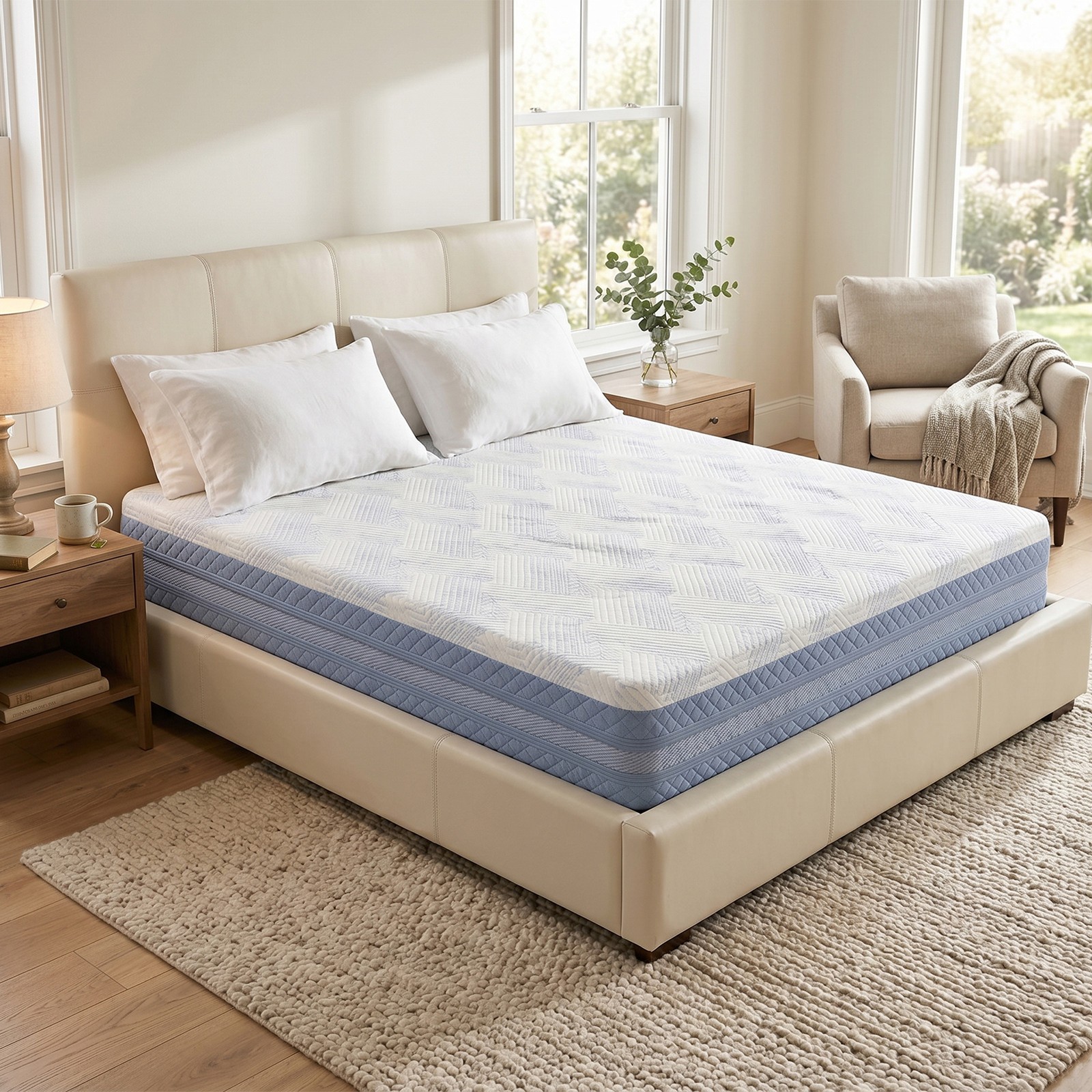 King Size Mattress 12 Inch High Density Soft Support Memory Foam w/ CertiPUR US