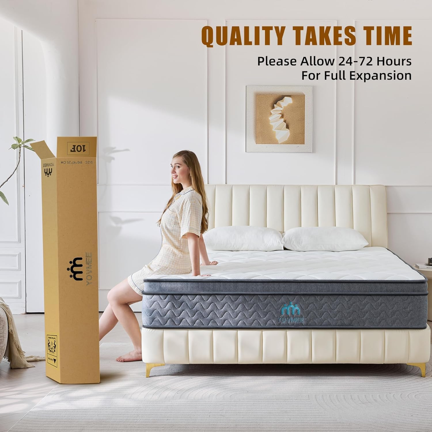 Twin Size Mattress 10 Inch,Twin Mattress in a Box for Cool Sleep Gel Memory Foam