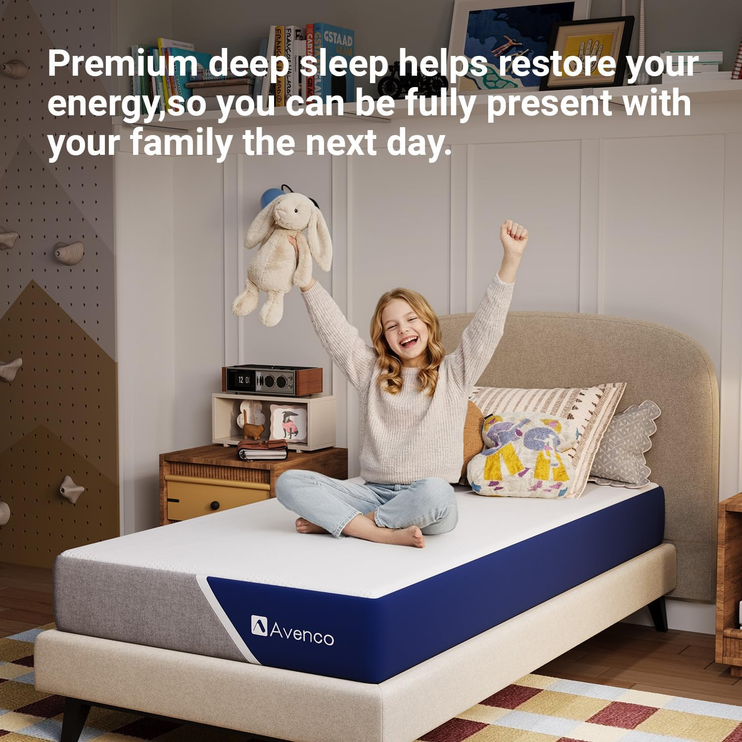 8″ Twin Gel Memory Foam Mattress with Removable Cover & Breathable Comfort
