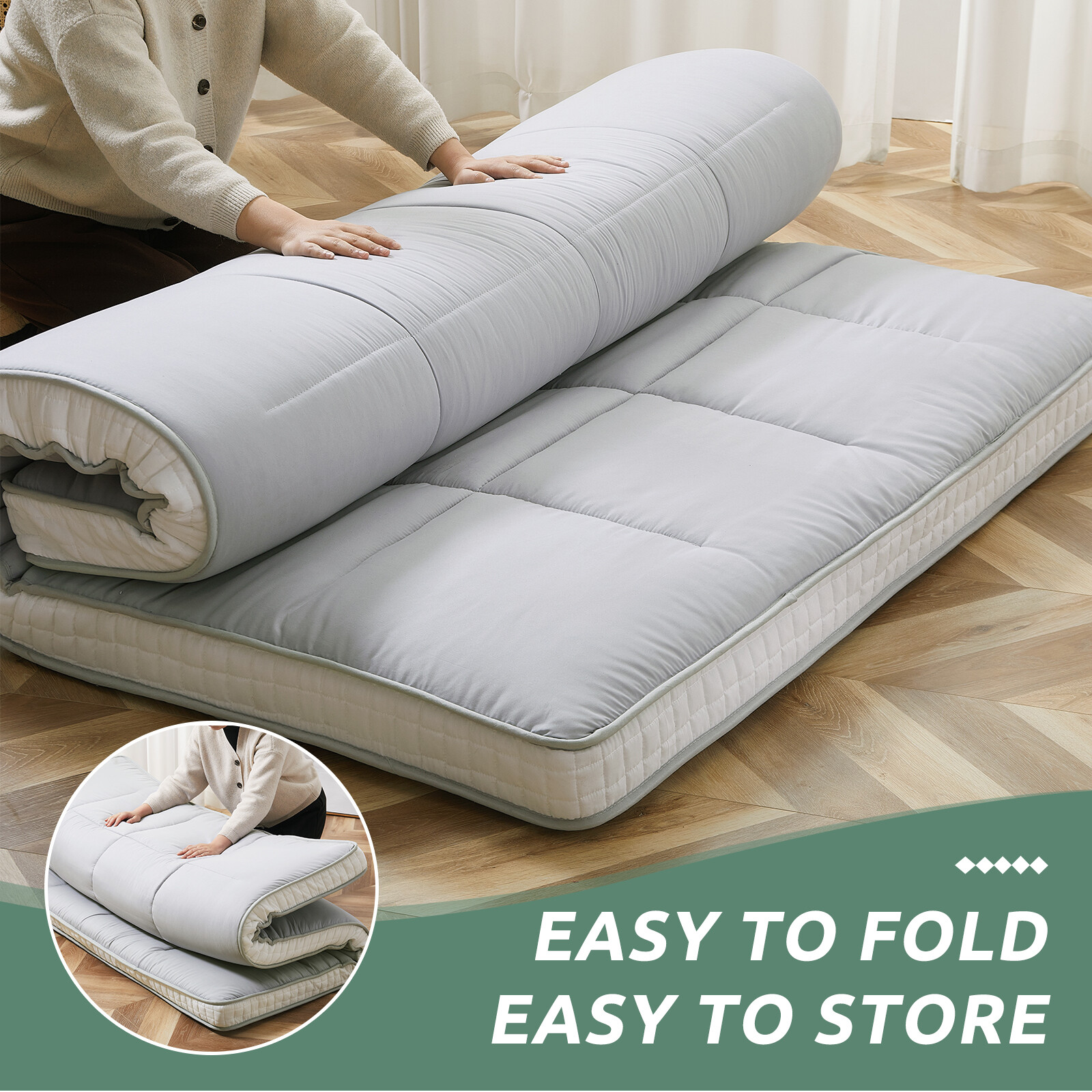 SLSY Futon Mattress for Floor Thick Japanese Floor Mattress Padded TwinFull Size