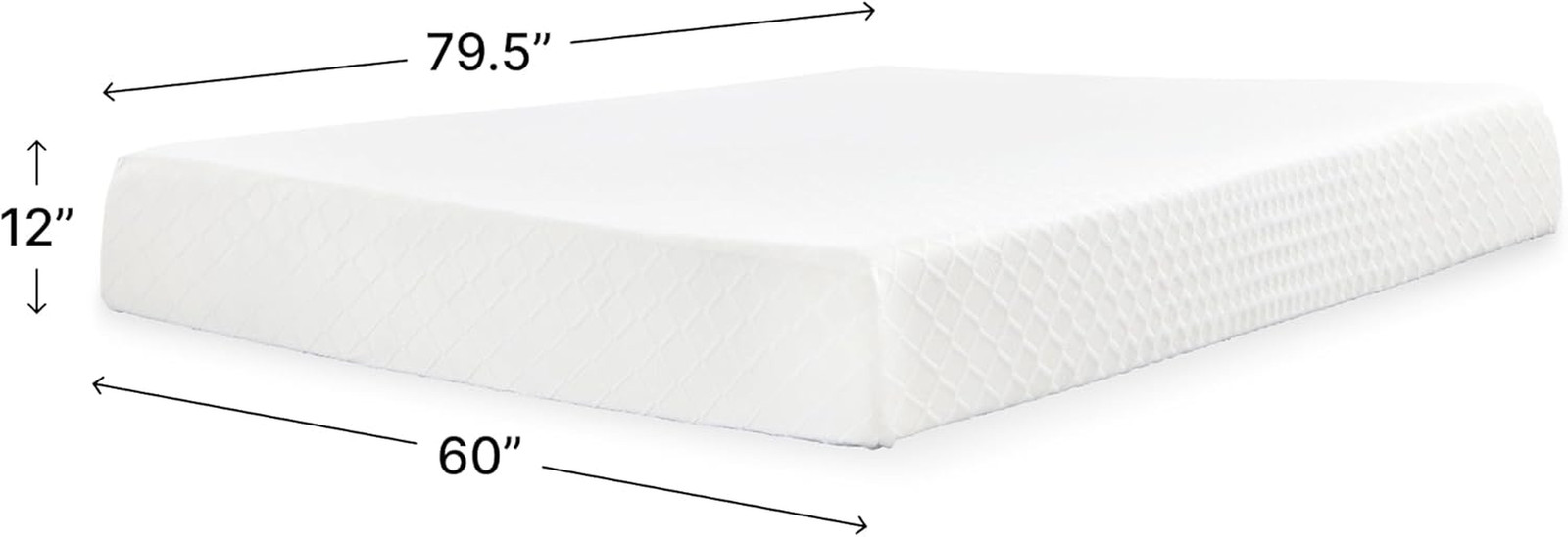 Signature Design by Ashley Chime 12 Memory Foam Mattress, Ultra Plush Contouring