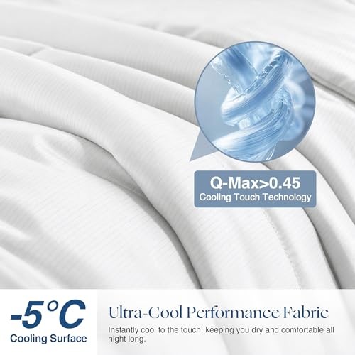 Queen White Silver Infused Comforter – Full/Queen White Blanket