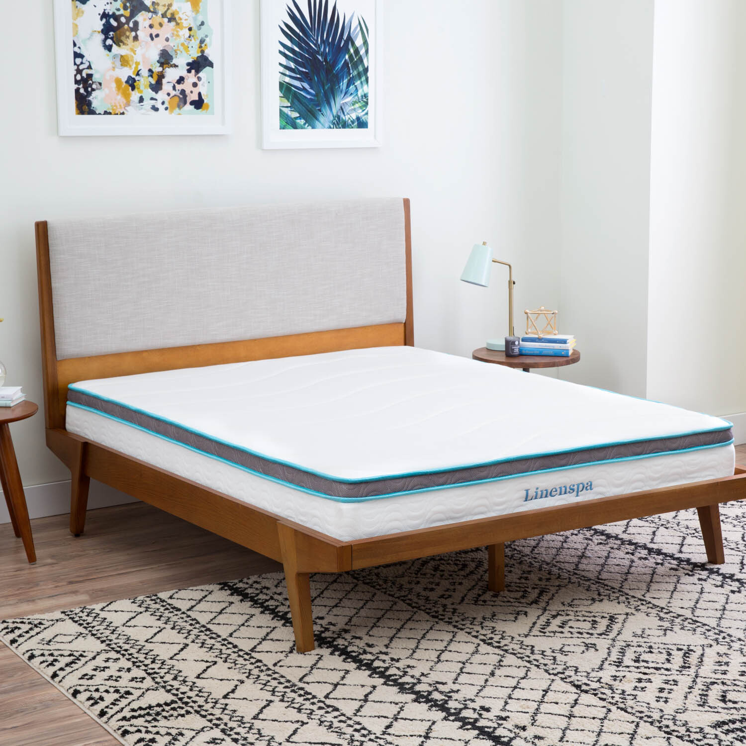 Linenspa 8 Inch Memory Foam and Innerspring Hybrid Medium-Firm Mattress