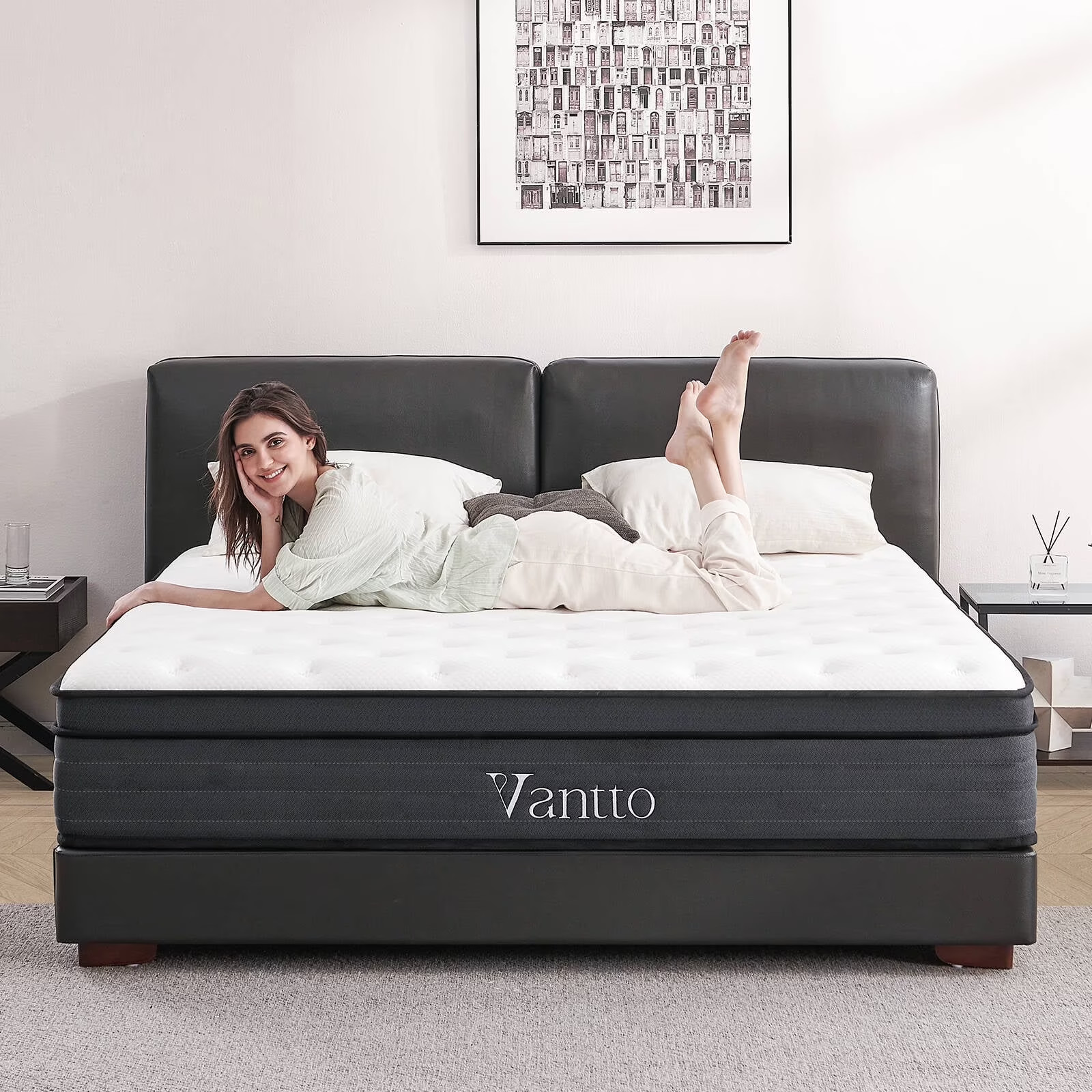 MEMORY FOAM MATTRESSES 12 Inch Hybrid Plush Full/King/Queen