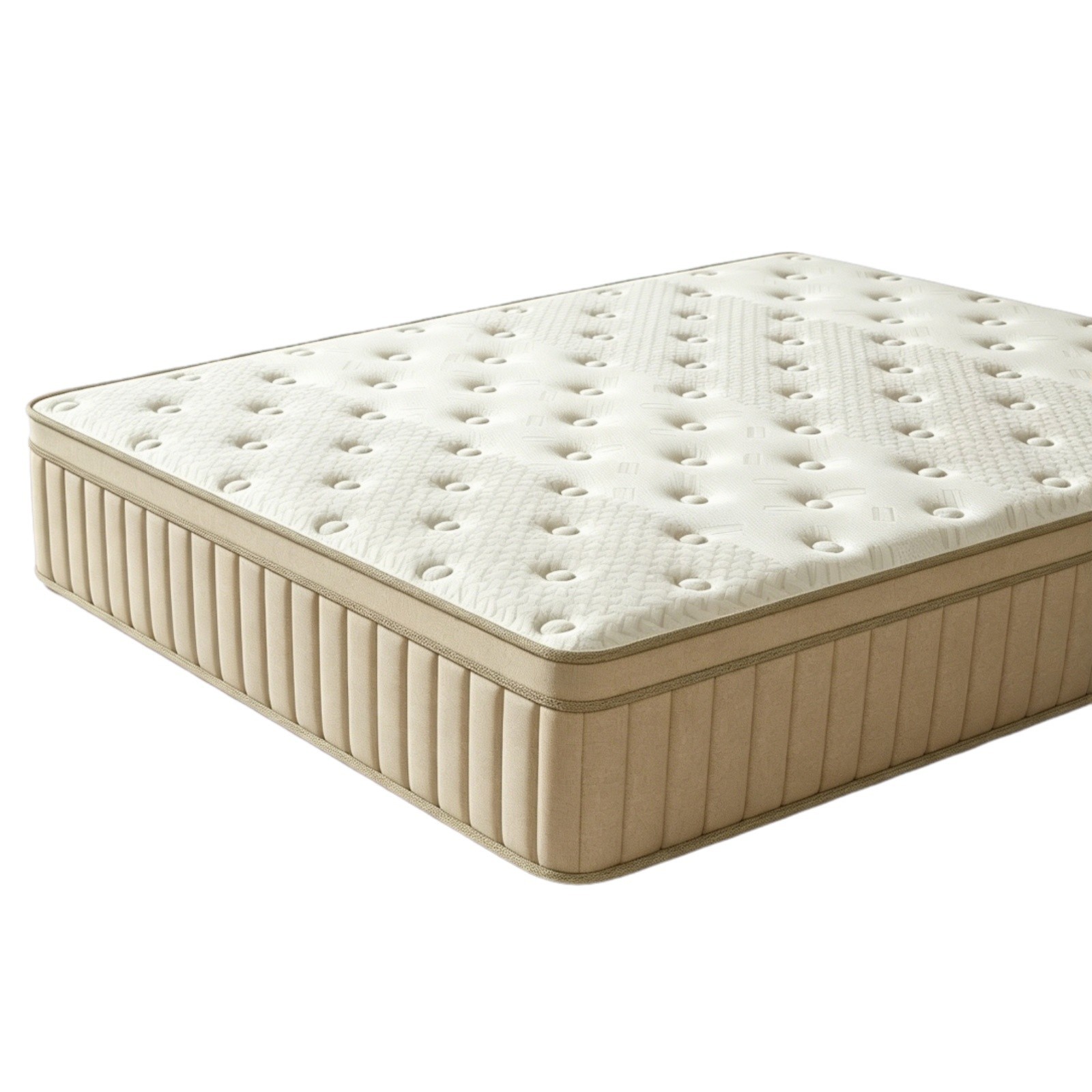 12” KING Hybrid Mattress Cooling Gel Memory Foam Pocket Spring Bed Box Beige