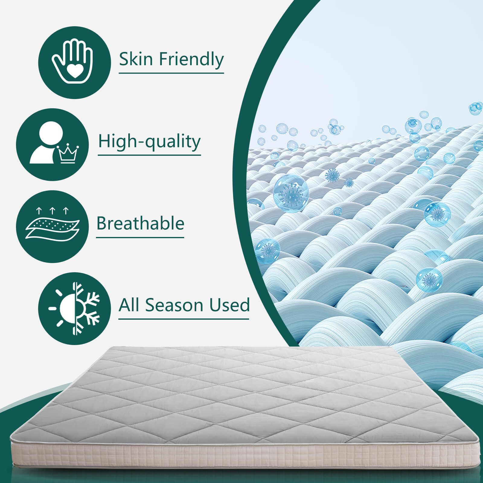SLSY Folding Mattress Futon Mattress Japanese Floor Mat Diamond Pattern Mattress
