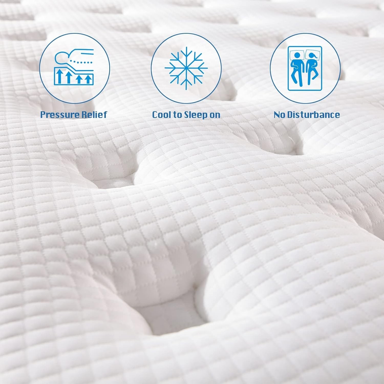 Breathable 12 Inch Full Mattress – Medium Firm Gel Memory Foam & Pocket Springs