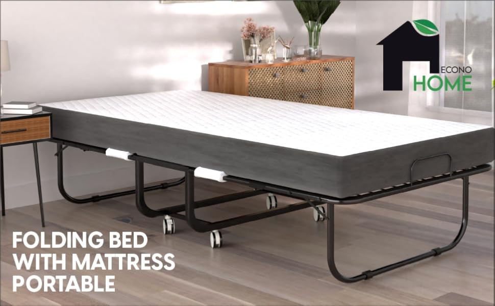 Folding Bed with Mattr – 75×31 Cot Size Fre – Portable
