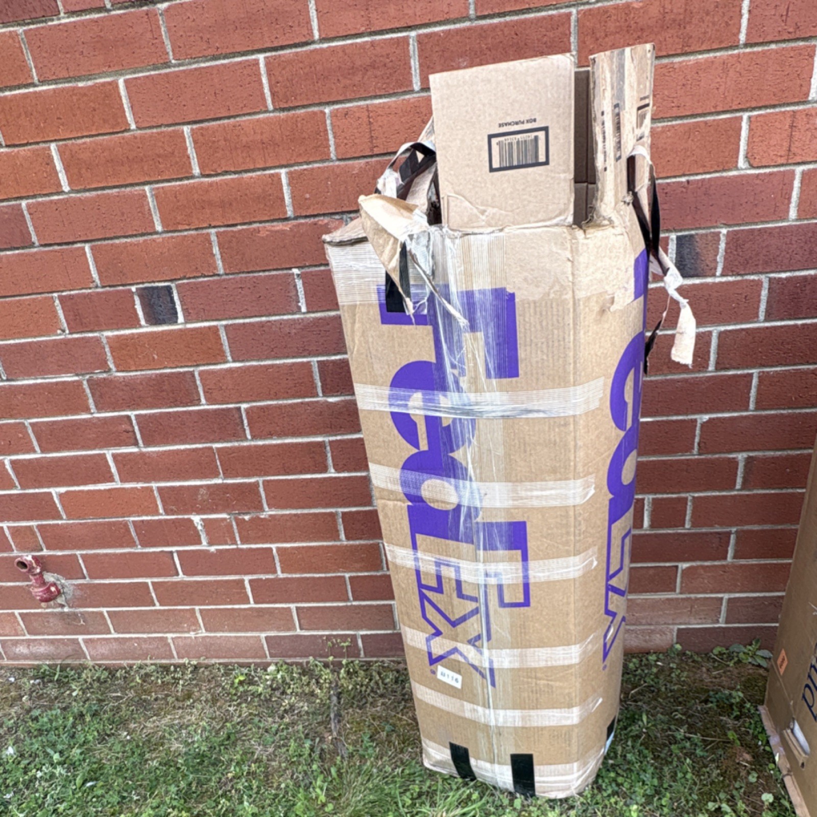 Purple Geometric Pattern Rolled Mattress in Box White Gray for Bedroom