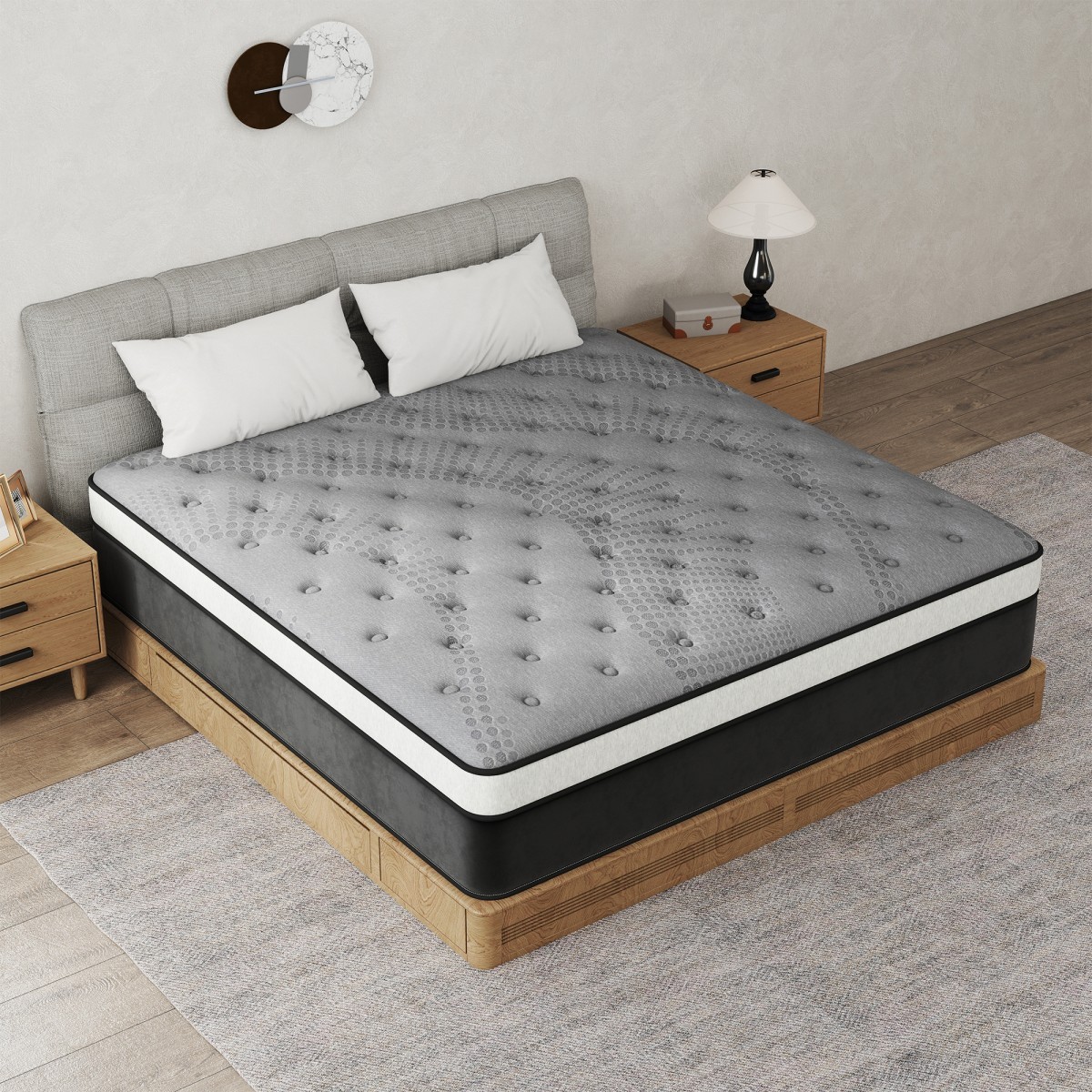 12″ 14″ Twin Full Queen King Mattress in a Box Pocket Coil Gel Memory Foam
