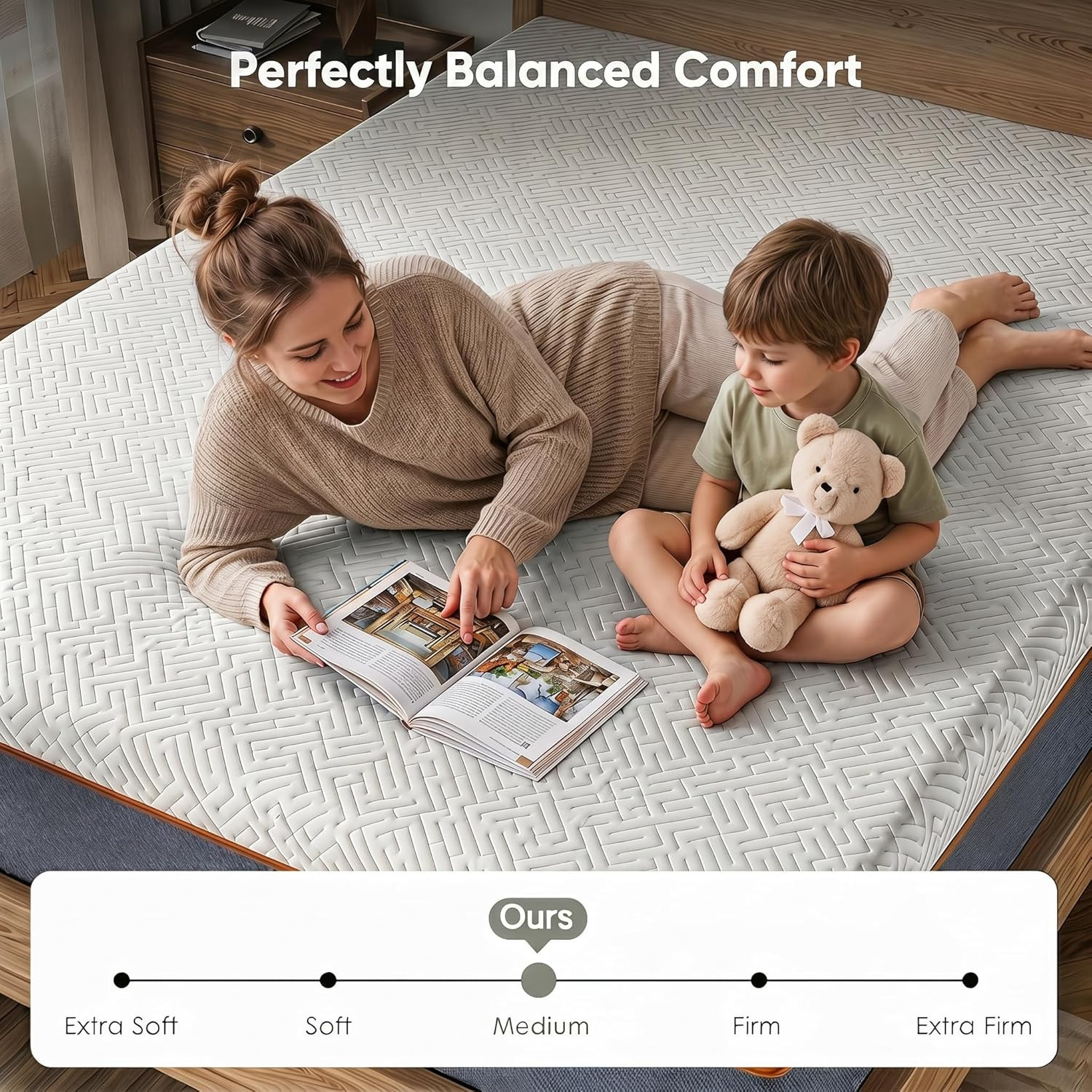 Queen 6 Inch Cooling Gel Memory Foam Mattress Medium Firm Bed In Box