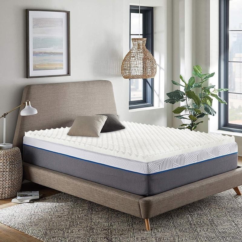 1 Inch Convoluted Foam Mattress Topper Twin Cooling Comfort Pressure Relief New