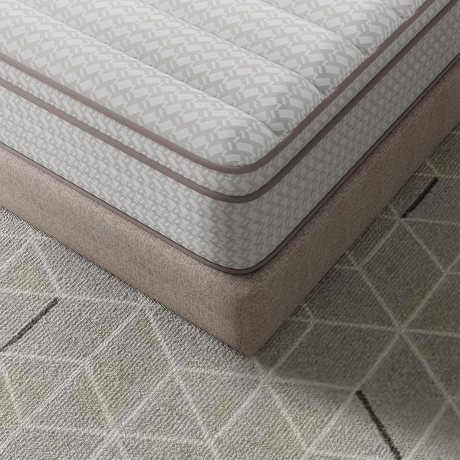 10 Inch Queen Size Mattress in a Box, Hypoallergenic & Back Pain Relief, Hybrid