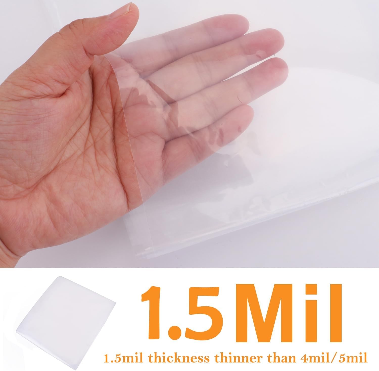 1.5 Mil Thick Mattress Bags for Moving 1Pack – Queen/King, Clear