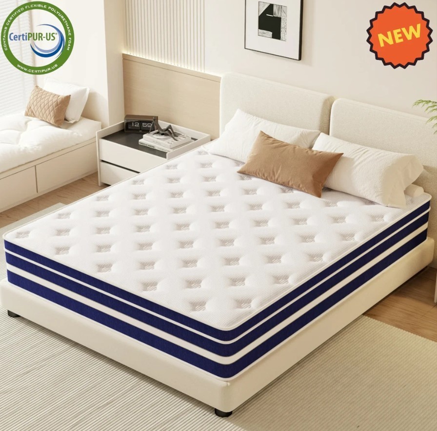 12 inch Twin Colchon Memory Foam Hibrido Cama Twin Mattress Hybrid Medium Firm