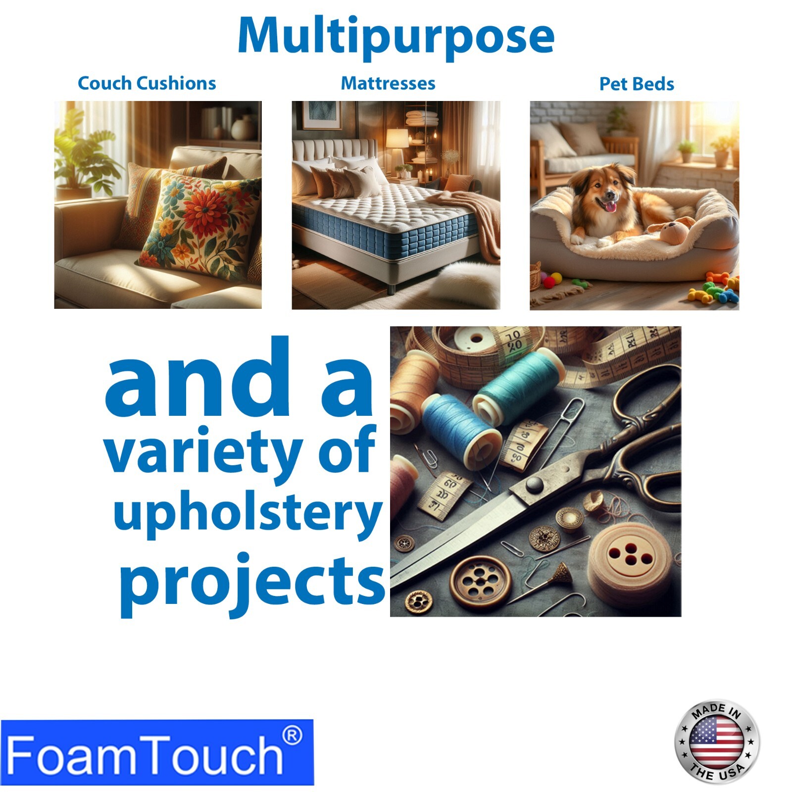 FoamTouch Premium Gel Memory Foam, High Density Foam Mattress Bed RV Camper 8″
