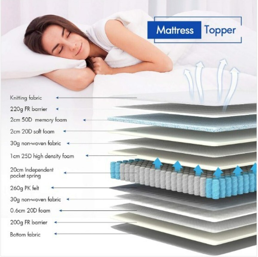 VOSAREA Full Size Mattress, Full Memory Foam Mattress in a Box, 9. 8 Inches Gel