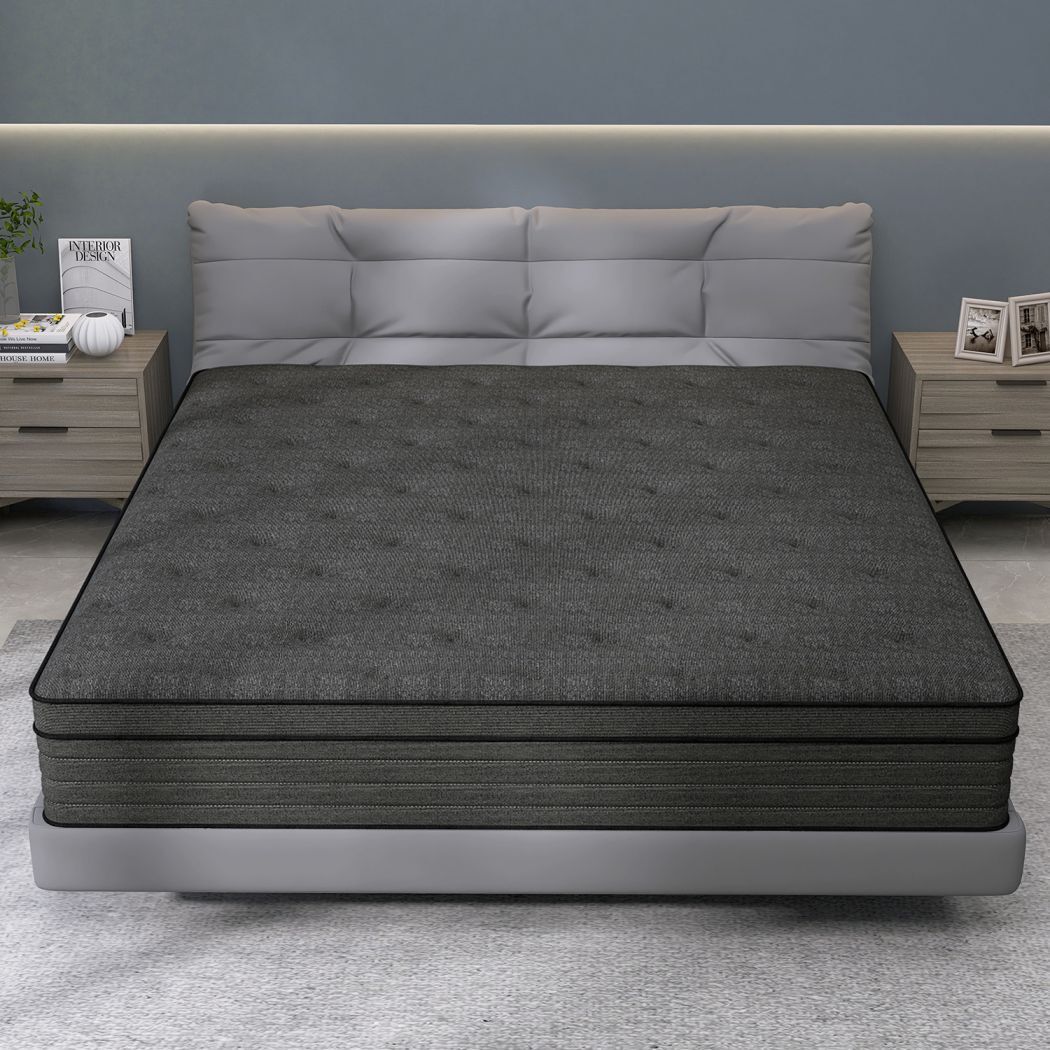 12″14″ Mattress in A Box Hybrid InnerSpring Twin Full Queen King Size Cool Black