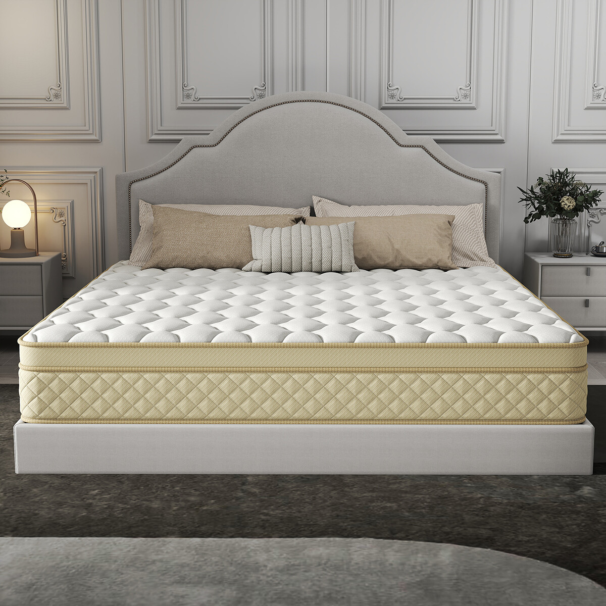 12″14″ Hybrid Mattress In A Box Gel Memory Foam Spring Twin Full Queen King Size