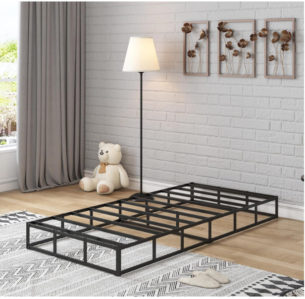 7 Inch Twin Box Spring with Fabric Cover Set, 2500lbs Capacity, Non-Slip