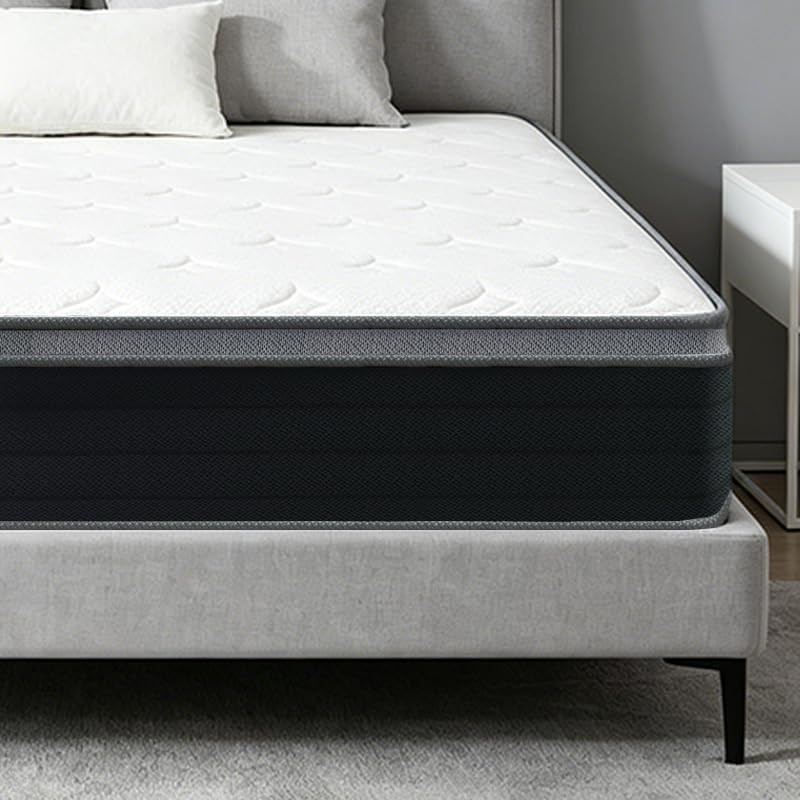 Queen Size Mattress, 10 Inch Plush Comfort, Pocketed Coil Mattress in a Box, 60x