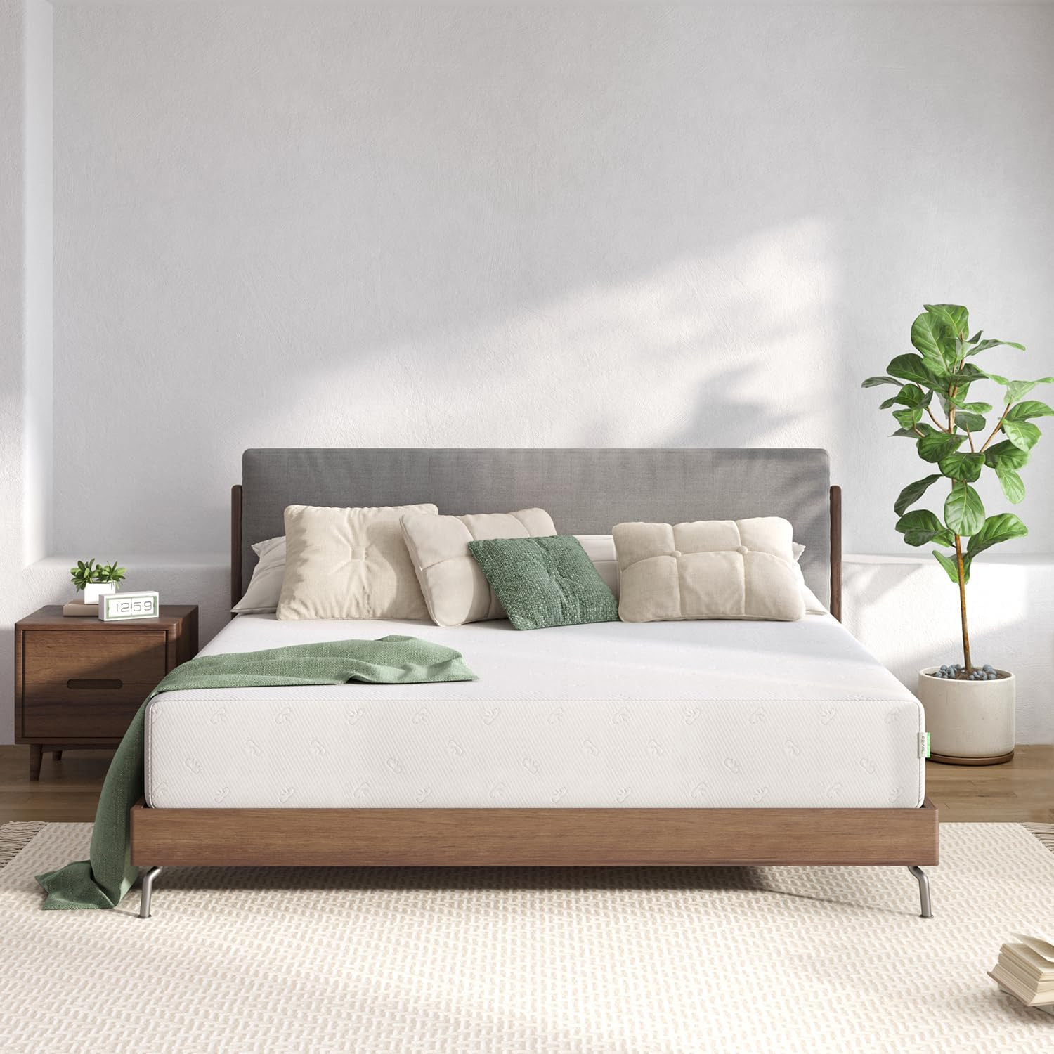 King Mattress, 12 Inch King Size Memory Foam Mattress with Comfort Foam for Pres