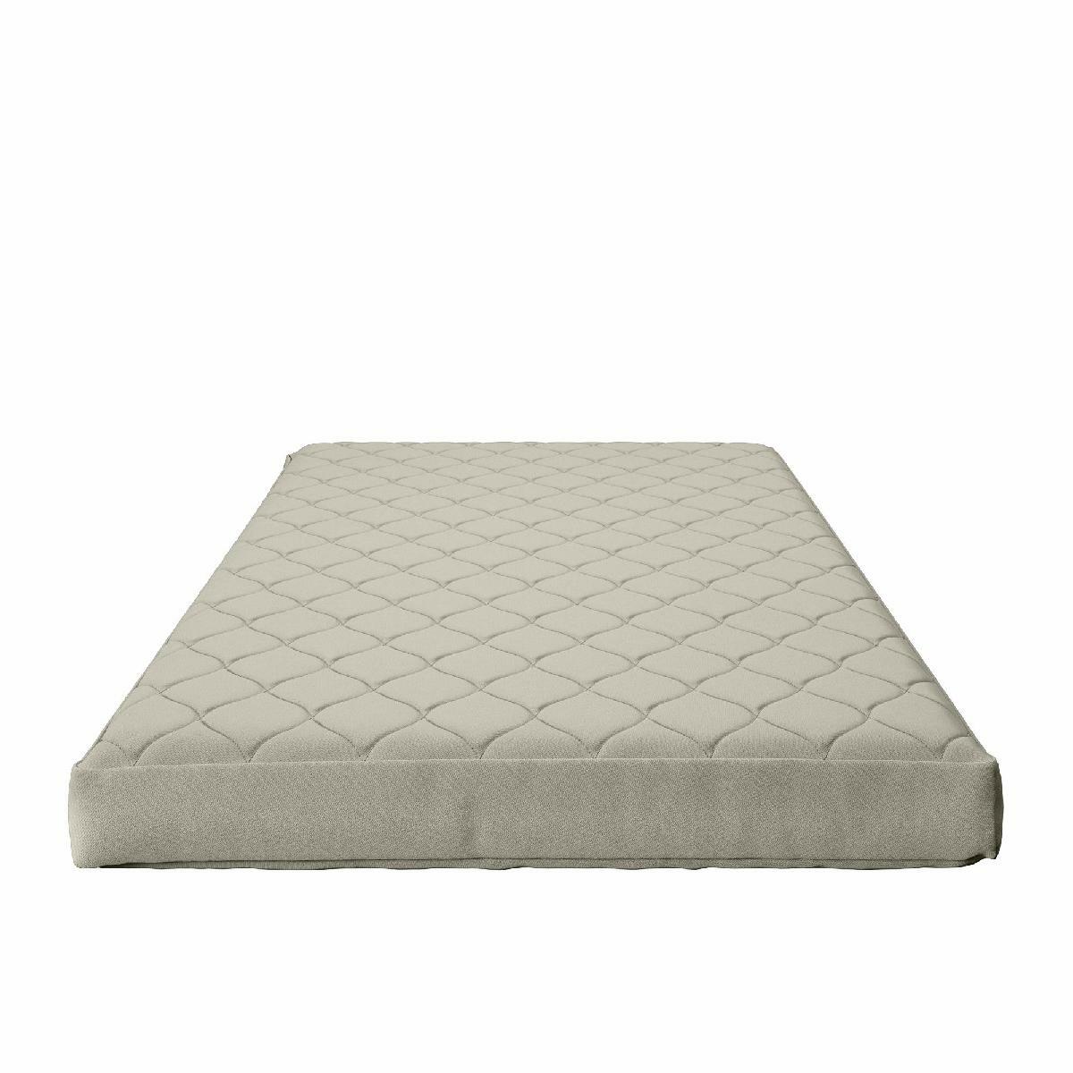6 Inch Quilted Top Mattress for Bunk Bed Camping Polyester Filled Twin Size Gray