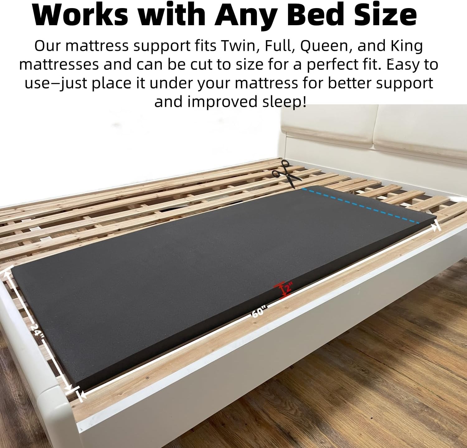50D Foam Under Mattress Support – Firm Pad for Sagging & Sinking Beds