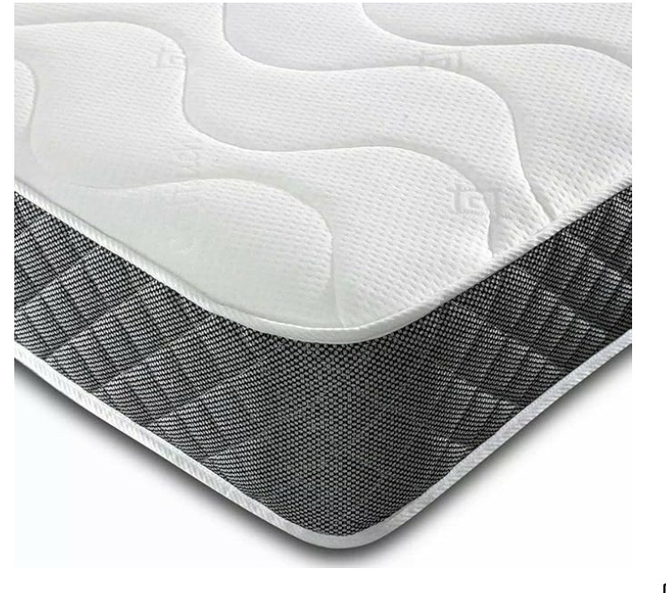 Black Luxury Budget mattress. Cool Touch, Quilted. Perfect for Bunk Beds, Cabin