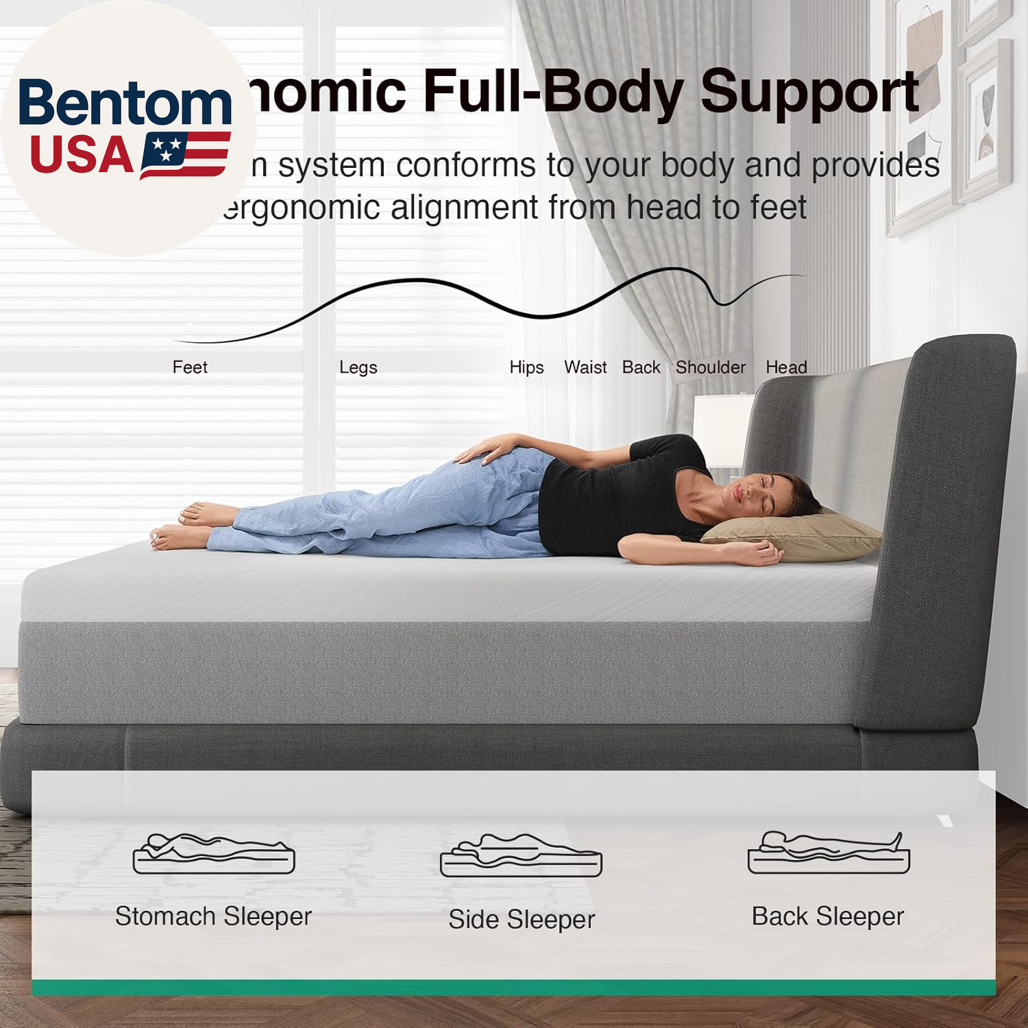 12 Inch Twin Mattress for Kids, Gel-Infused Bliss Cooling Memory Foam Mattress T