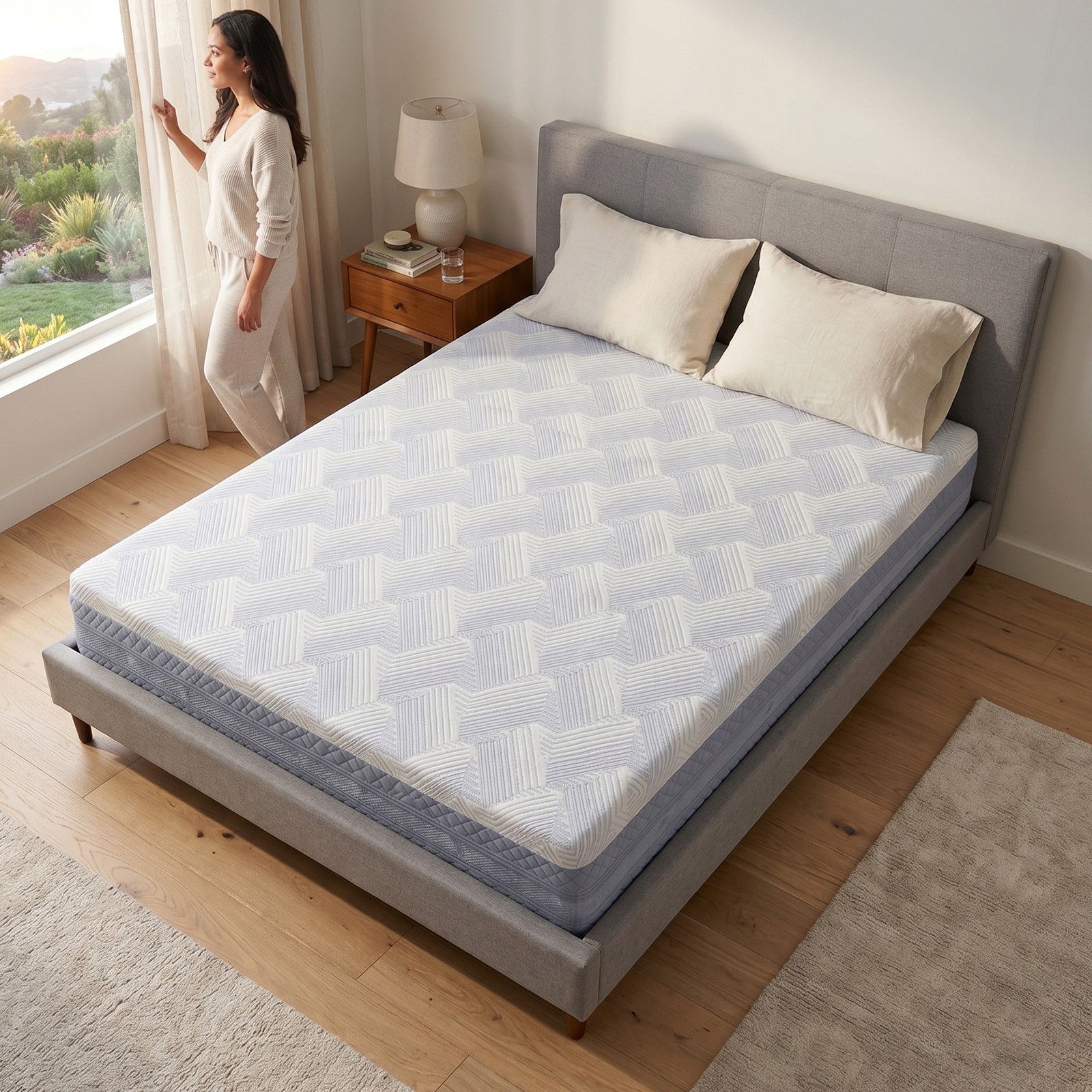 Queen Mattress 12inch, Pressure Relief & Motion Isolation, CertiPUR US Certified