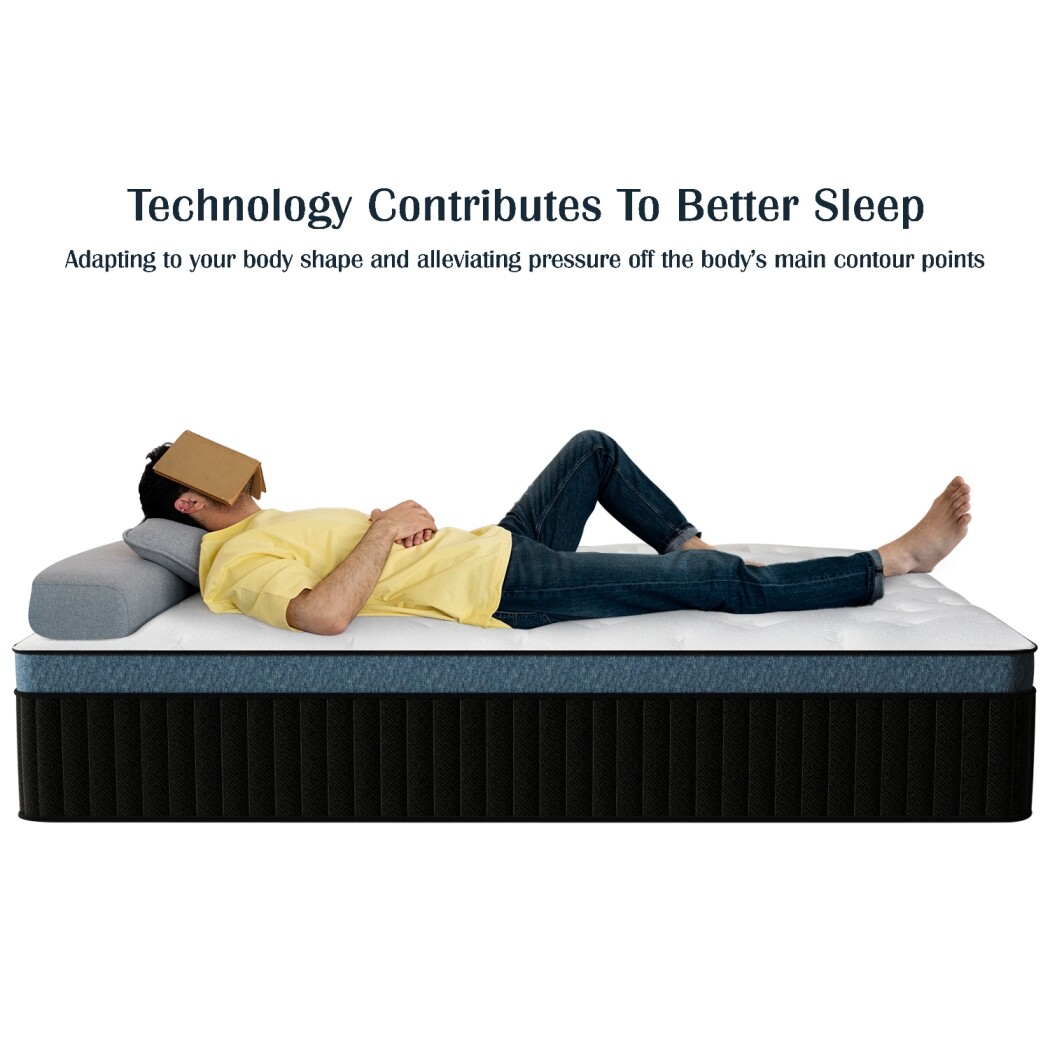 12″ 14″ Mattress Twin Full Queen King Pocket Spring Gel Memory Foam Bed in a Box