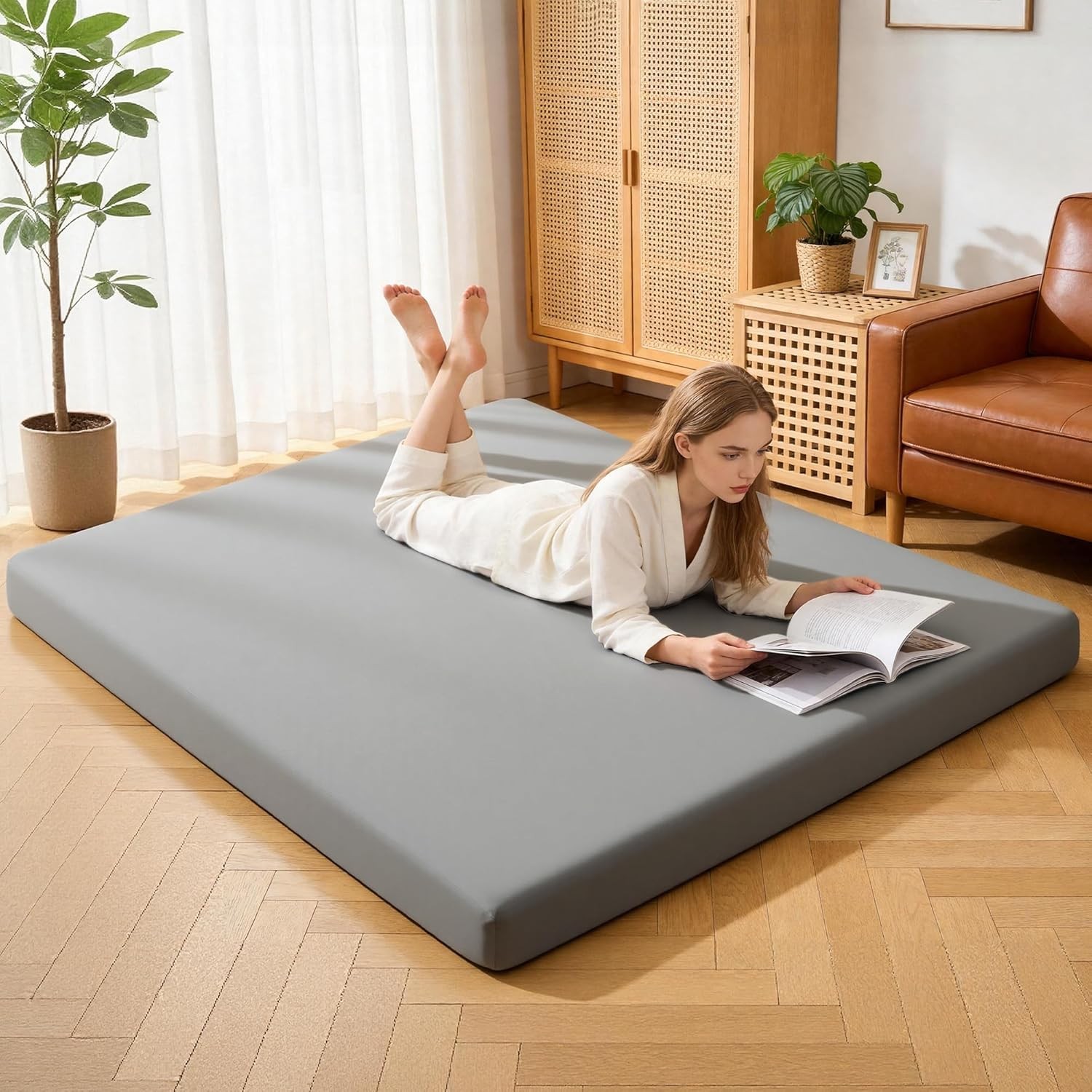 Japanese Floor Mattr Futon, 6″ Thi Tati Sleeping Pad with