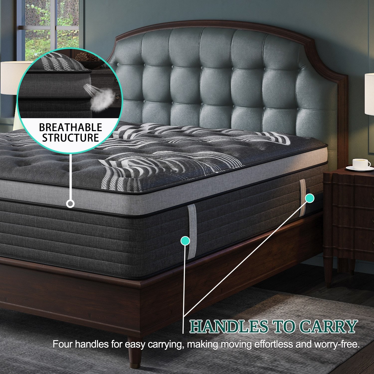 12″ 14″Twin Full Queen King Size Gel Memory Foam Spring Mattress In A Box
