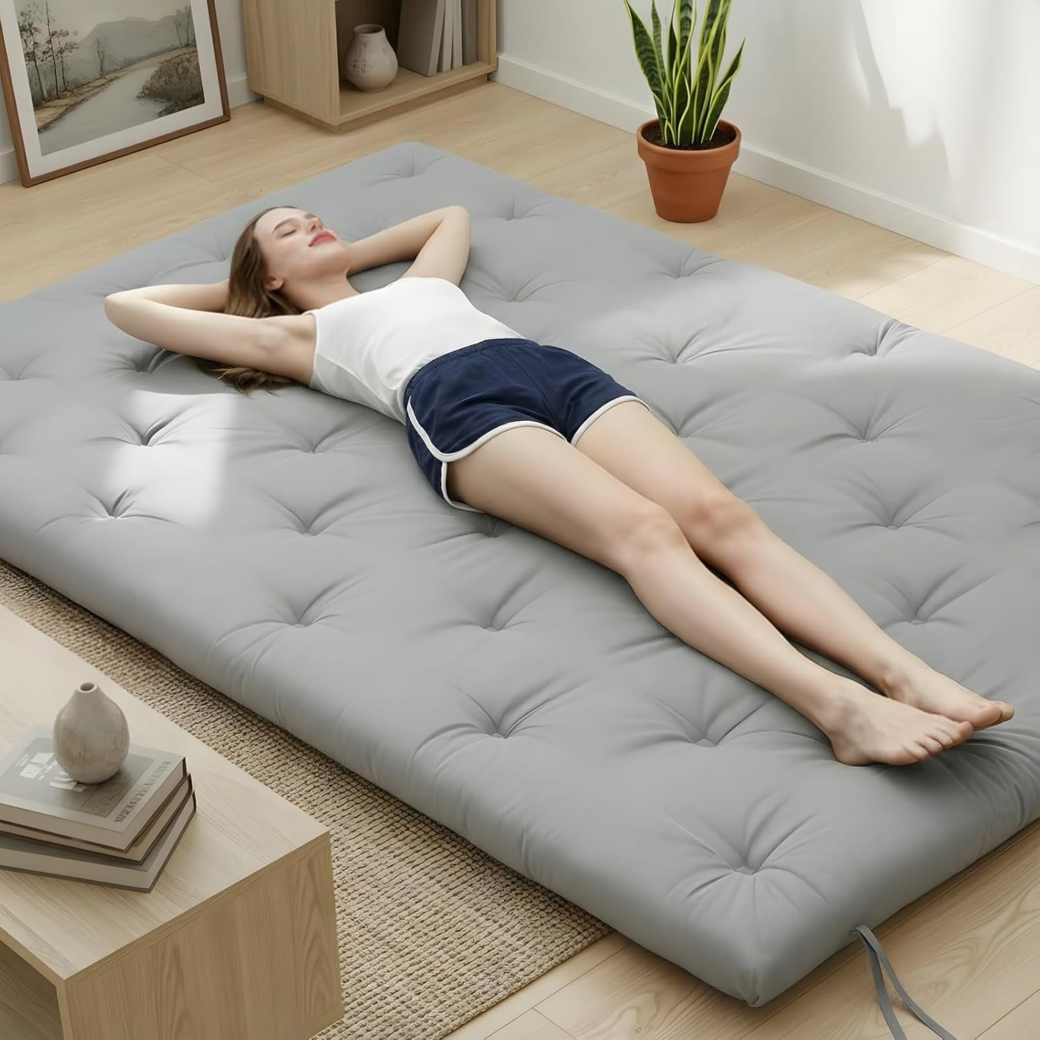 Water Resistant Japanese Futon Mattress Full Size 75″x54″ 2.5 Inch Thick
