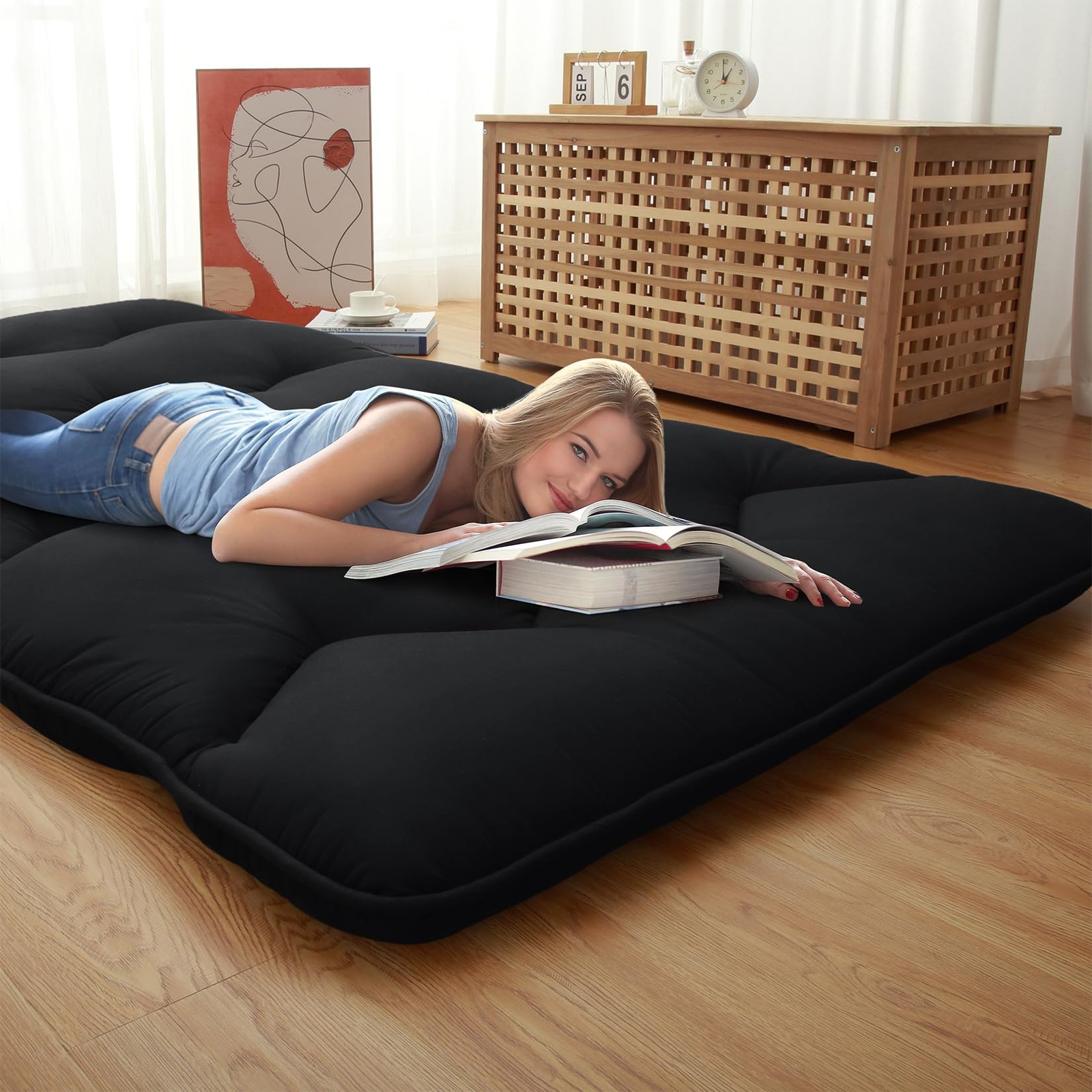 Floor Mattress Japanese Futon Mattress Sleeping Tatami Mat Twin/Full/Queen Size
