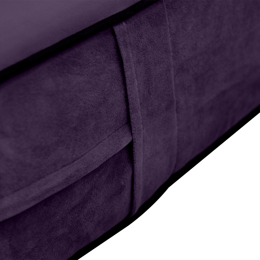 Contrast Pipe 6″ Twin 75x39x6 Velvet Indoor Daybed Mattress |COVER ONLY|-AD339