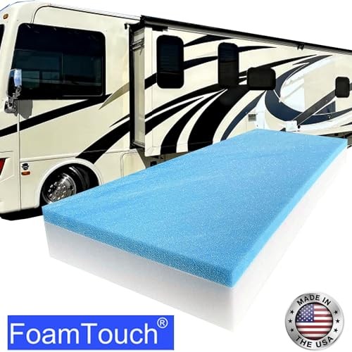 Bunk Mattress, Gel Memory Foam on High Density White, RV 8″ x 36″ x 84″