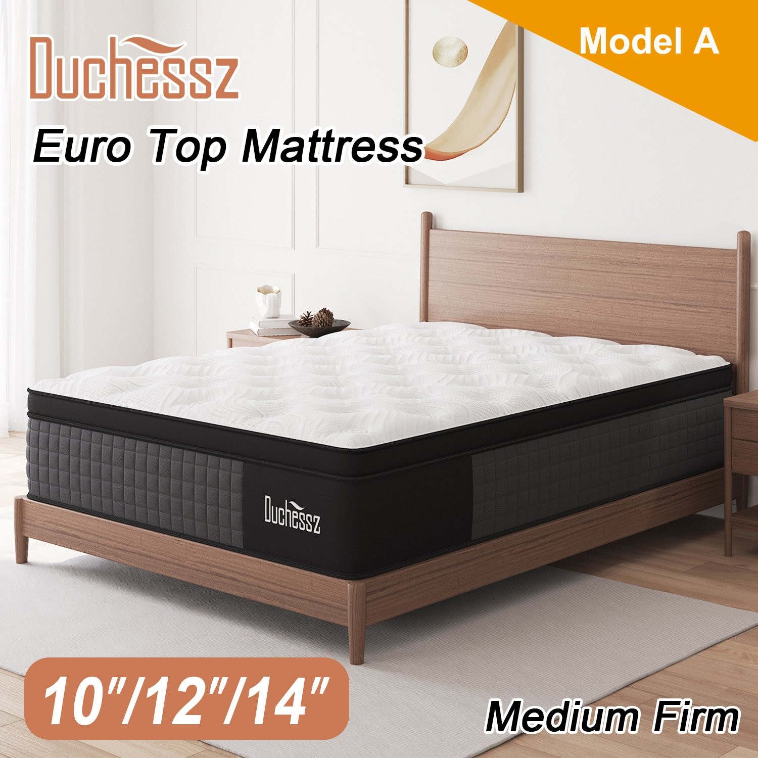 10″ 12″ 14″Gel Memory Foam Hybrid Spring Mattress Twin Full Queen King in A Box
