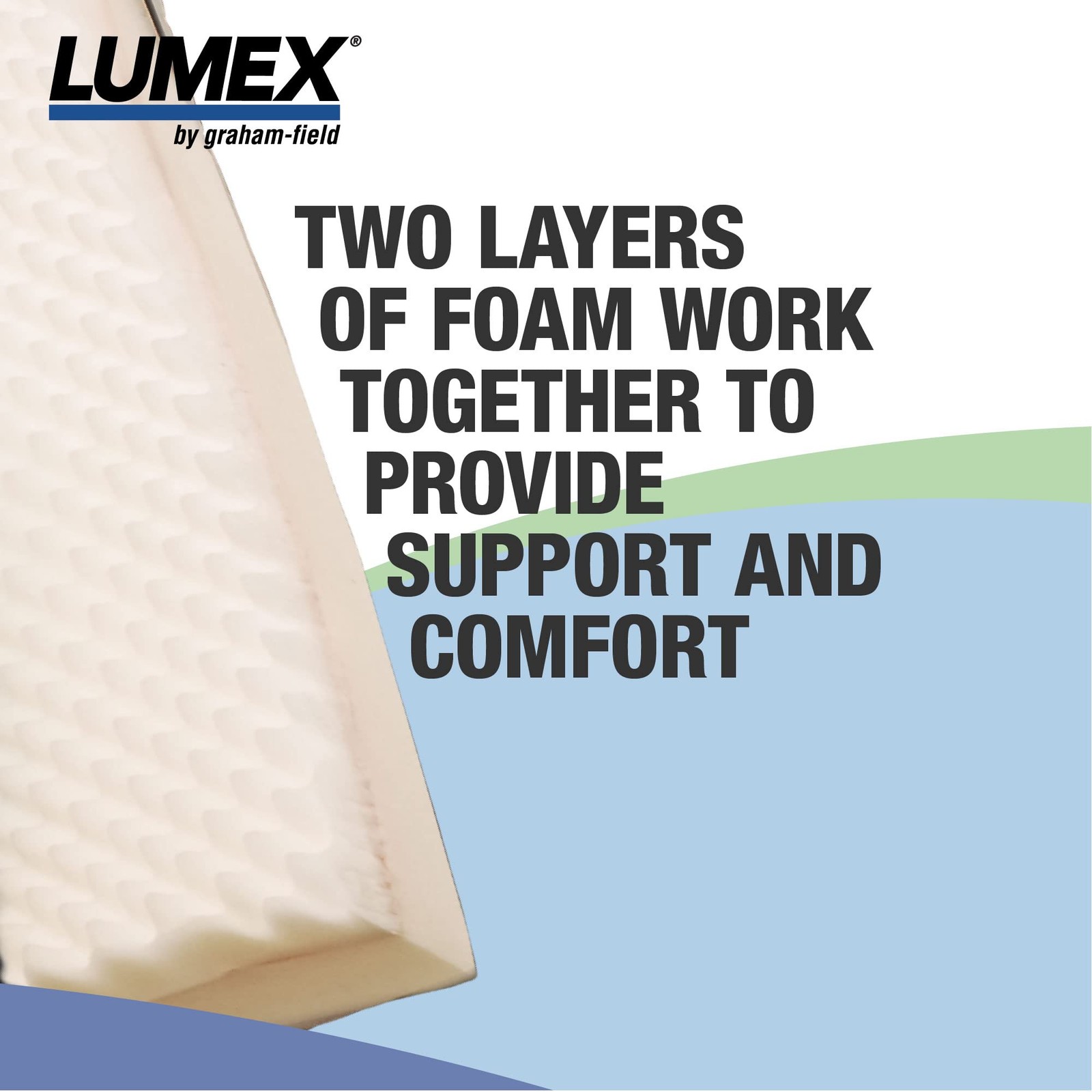 Lumex Select Hospital Bed Mattress, Multi-Layer Foam, Fluid-Resistant Cover, Twi