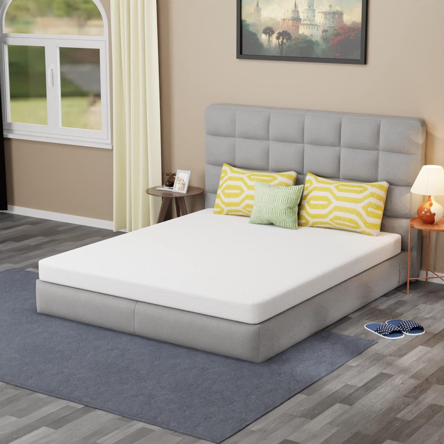 SIN DOLOR ESPALDA Colchon Gel Memory Foam Espuma Cama KING Bed Mattress Soft 5″