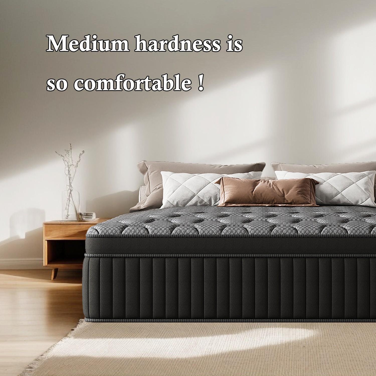 Hybrid Mattress in a Box–All Sizes–Firm or Medium Firm–8″10″ 12″ 14″Bed in a Box