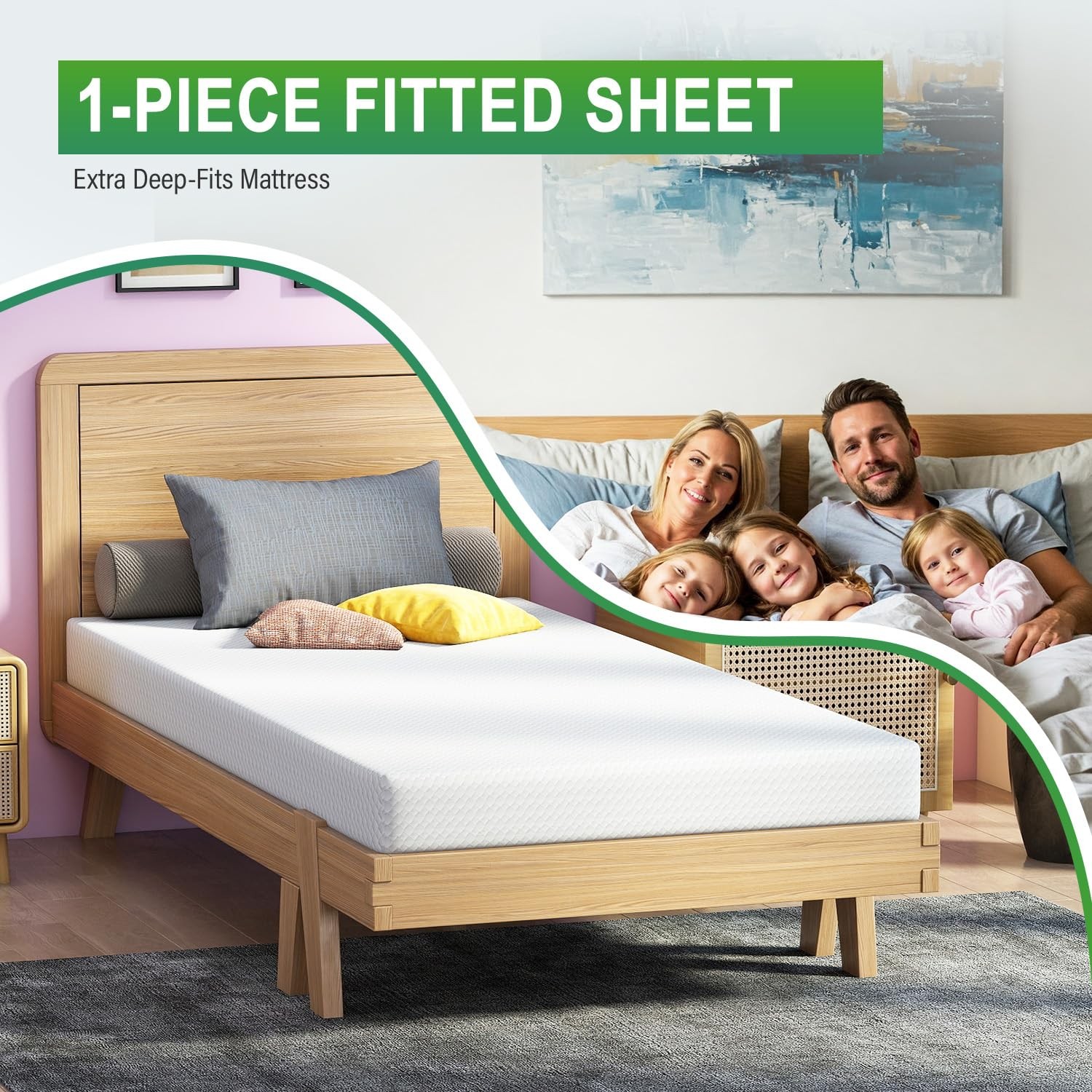Twin-XL 5 Inch Gel Memory Foam Mattress Medium-Firm Pressure Relief Cooler Sleep