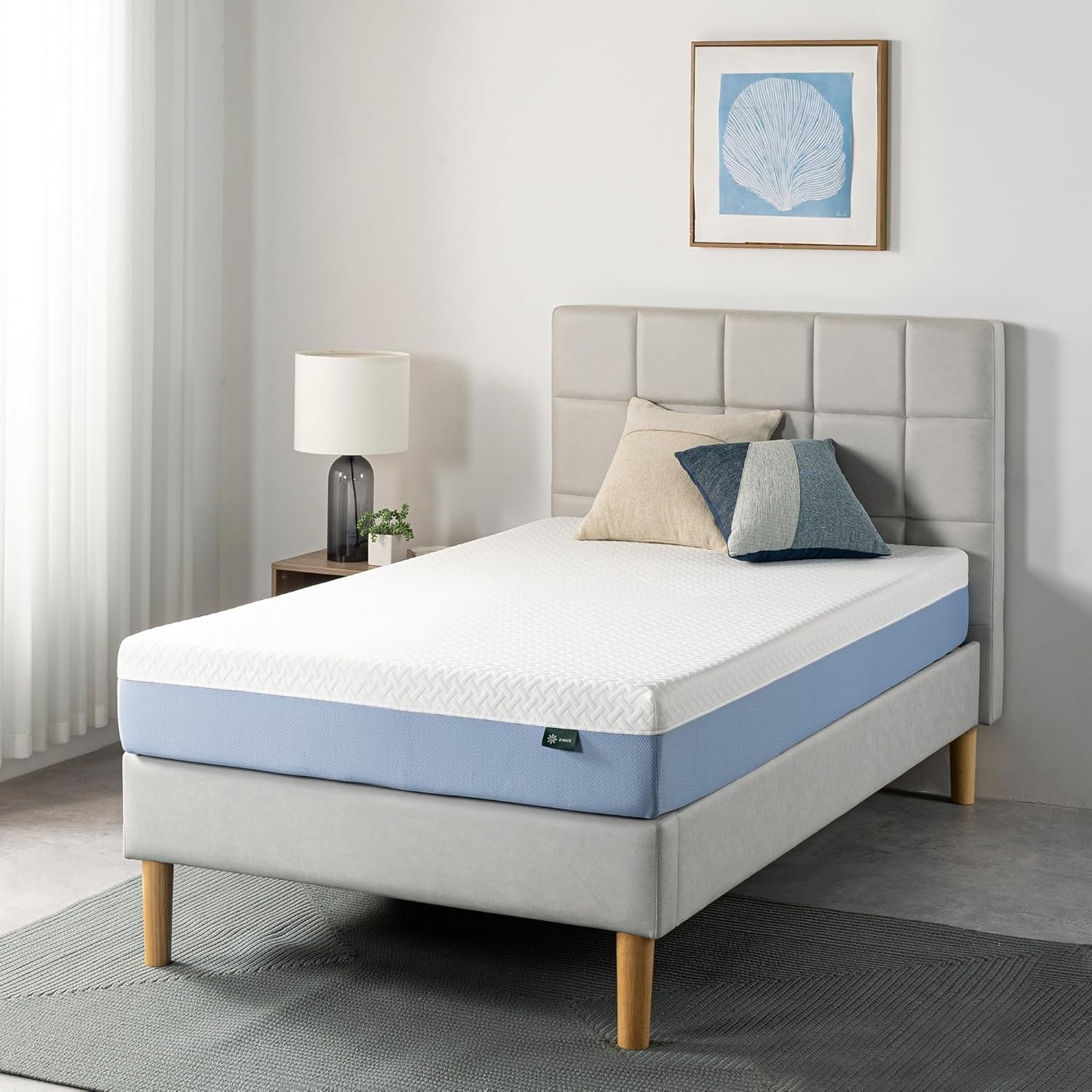 Memory Foam Mattress Twin Cooling Bed Breathable Pressure Relief Safe Materials