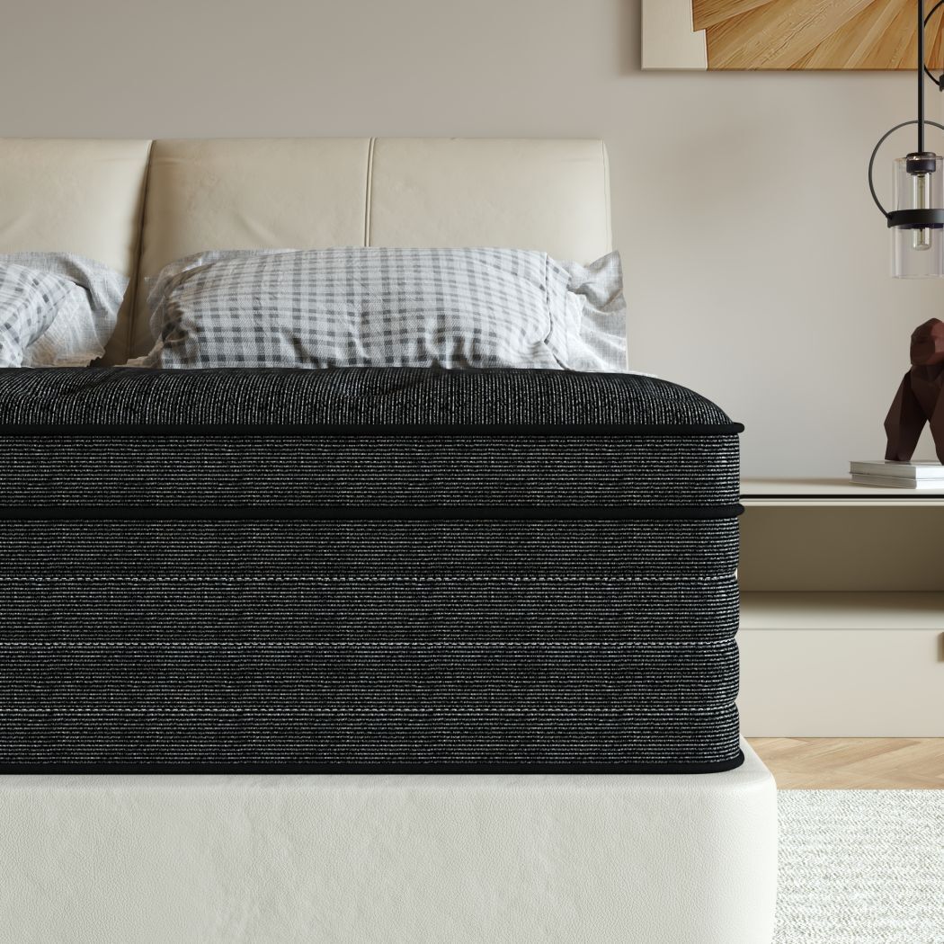 12″14″ Mattress in A Box Innerspring Memory Foam Twin Full Queen King Cool Black