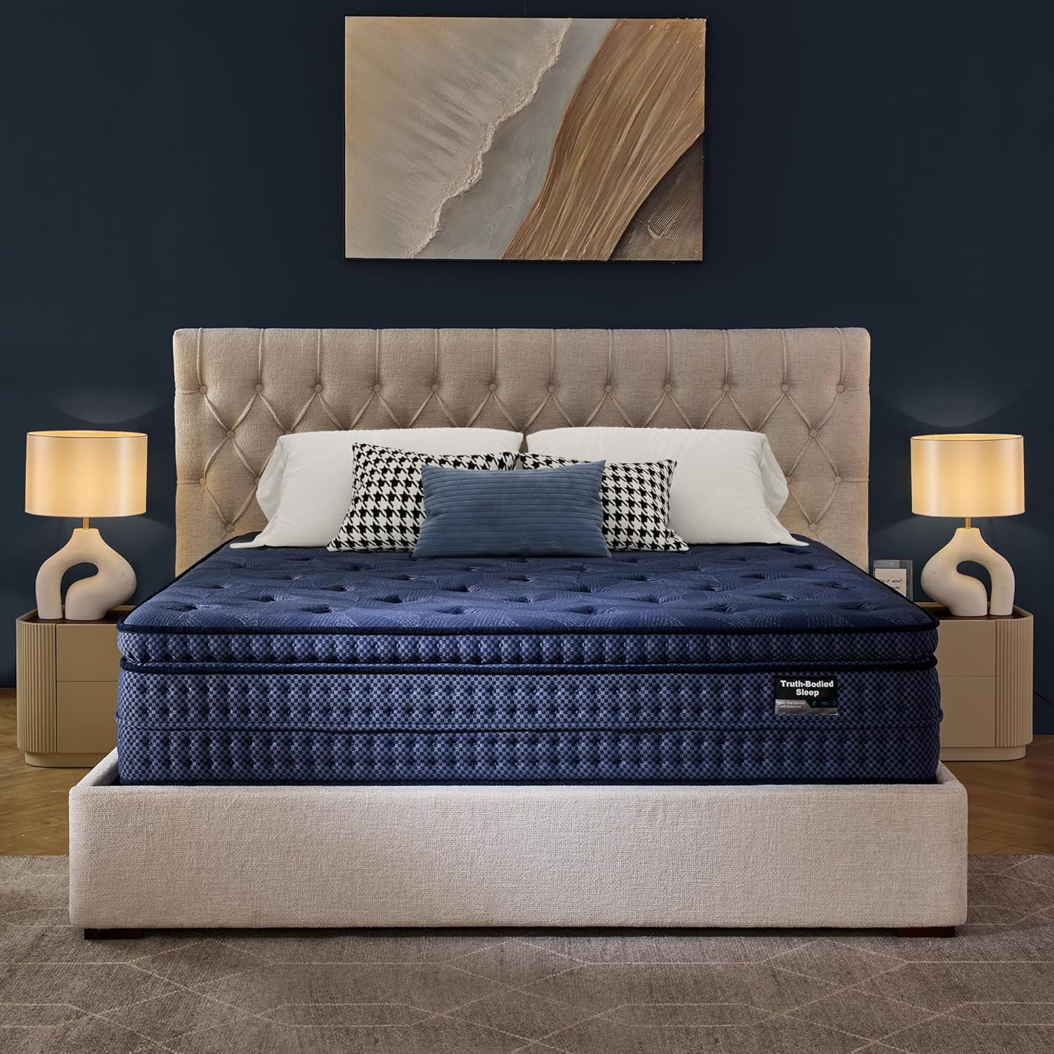 14″ Plush Hybrid Queen Mattress, Gel Foam & Pocket Coils, 120-Night Trial
