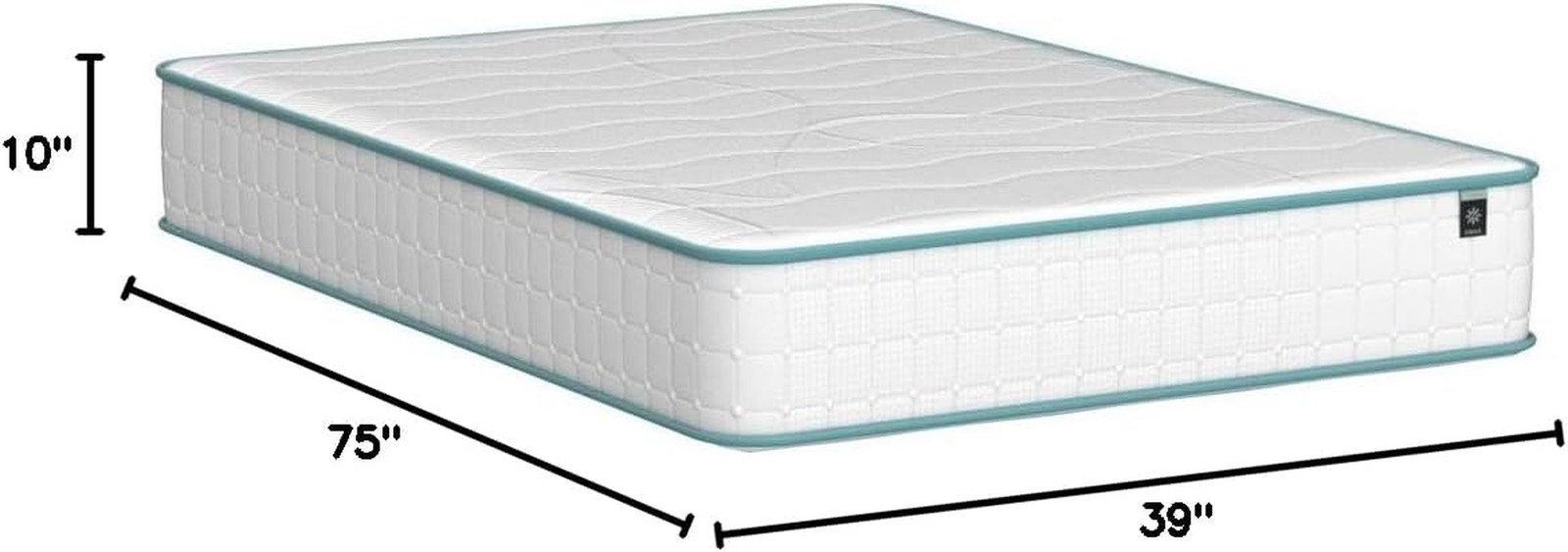 Zinus 10 Inch Tight Top Spring Mattress, Twin, Innerspring Mattress, Certipur-Us