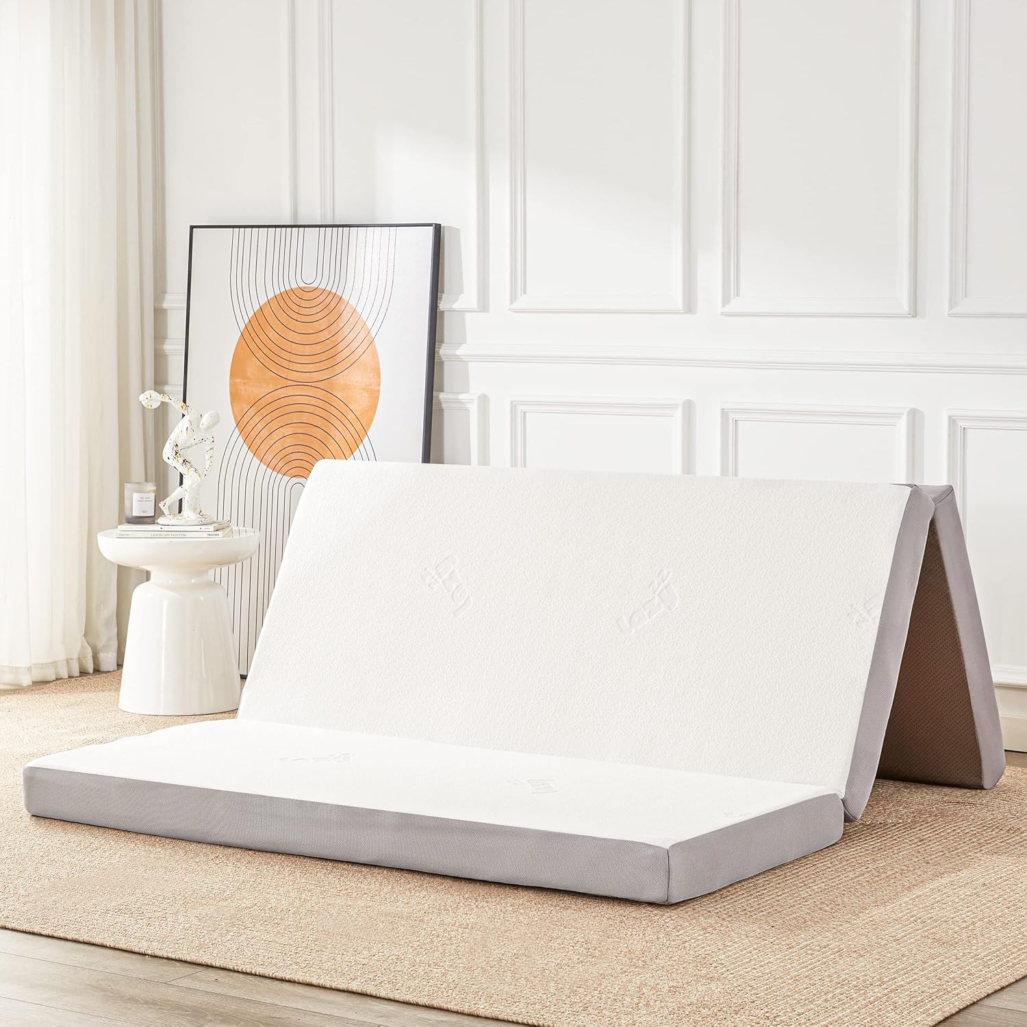 Folding Mattress, 6 Inch Memory Foam Tri-Fold Mattress with Breathable & Washabl