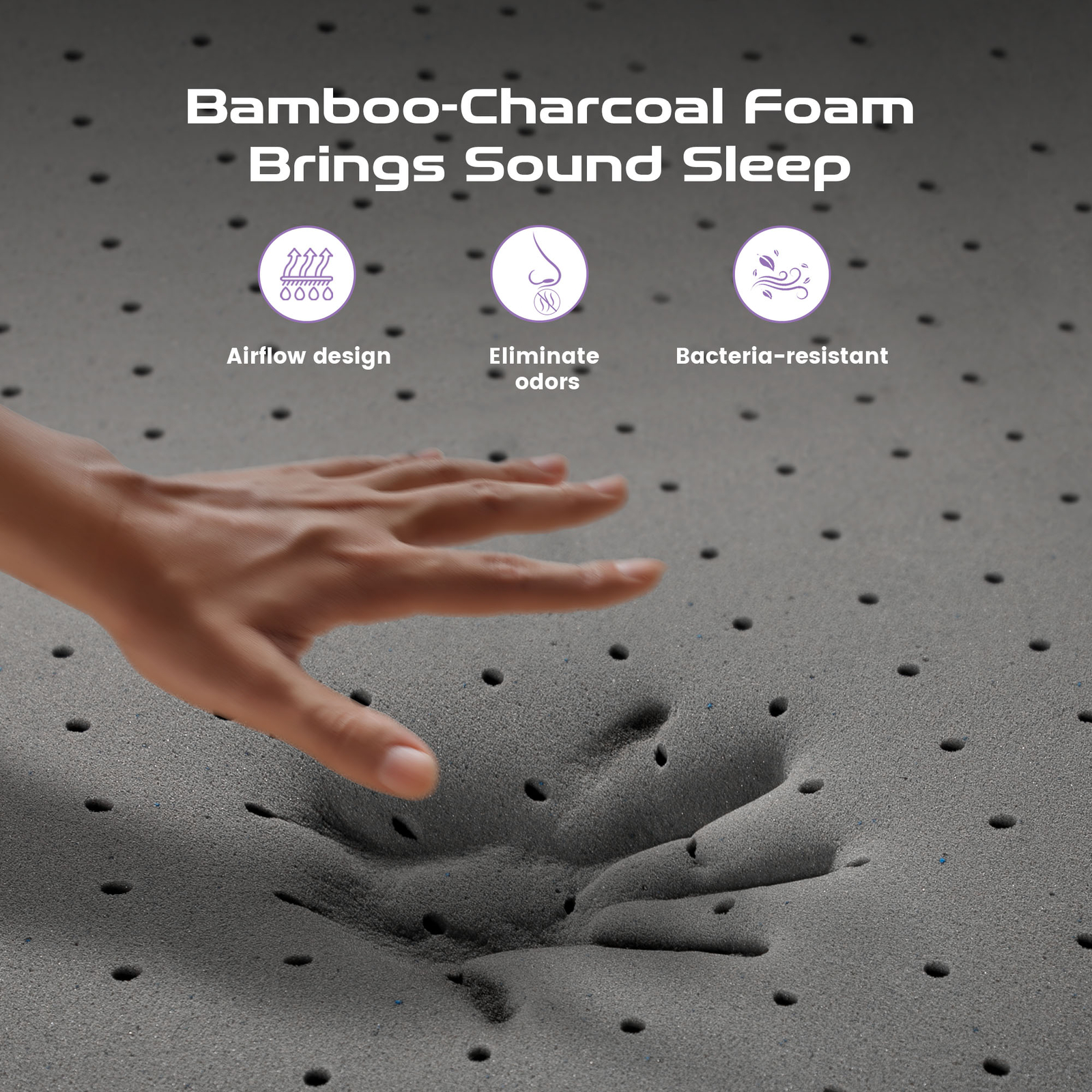 14 inch King Size Mattress Bamboo Charcoal Gel Memory Foam Mattress in a Box
